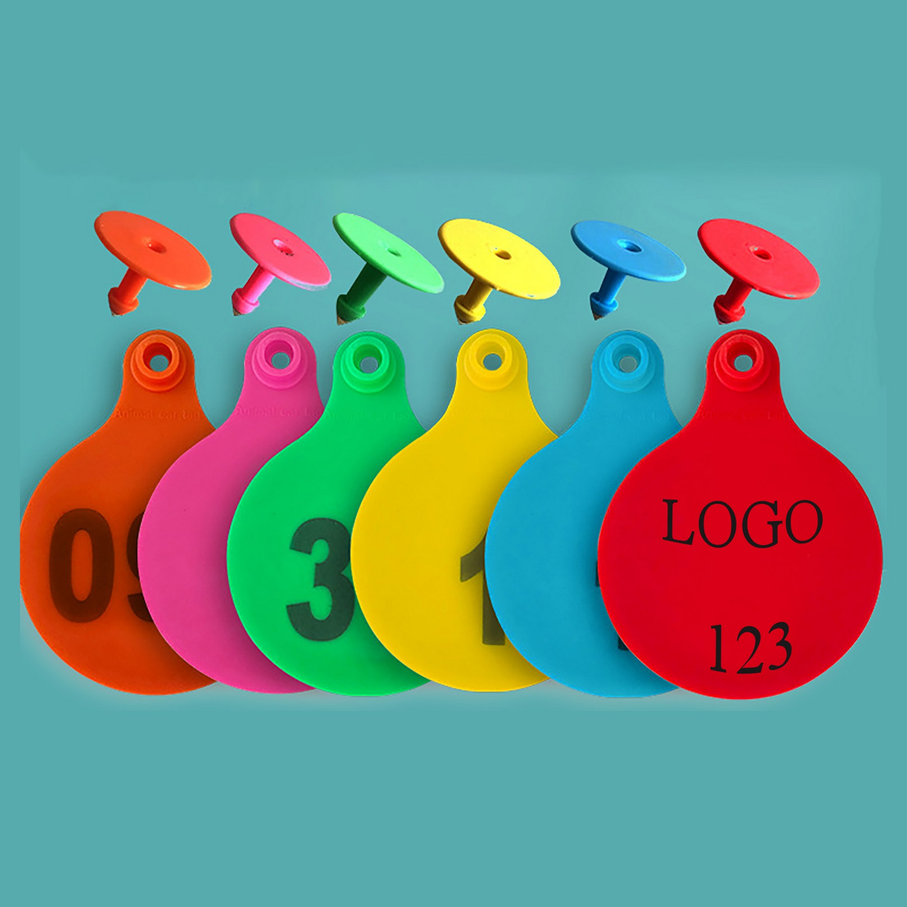 Durable Laser Engraved Logo Animal Ear ID Tags 3
