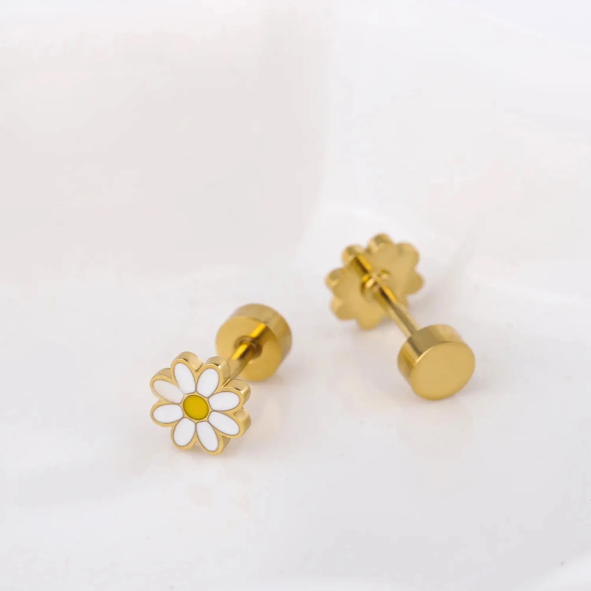 Heart Rainbow Flower Enamel Oil Drop Stud Earrings MOQ10 3