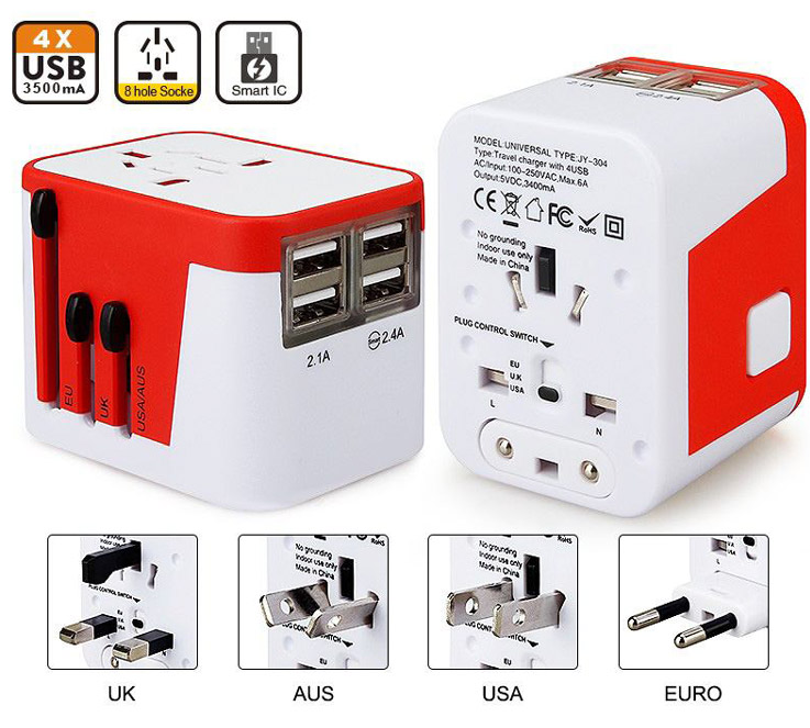 iBank ® Universal Travel Adapter, International Power Adapter 4