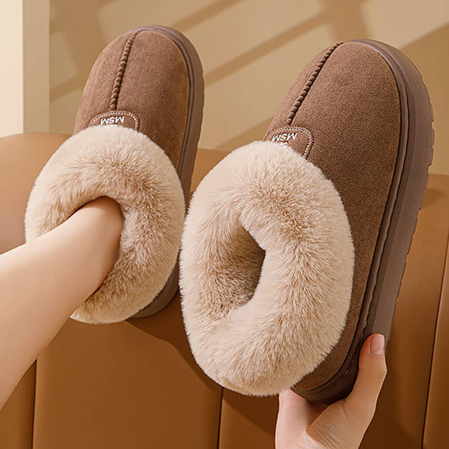 Winter Women Anti Slip Plush Fleece Slipper 21