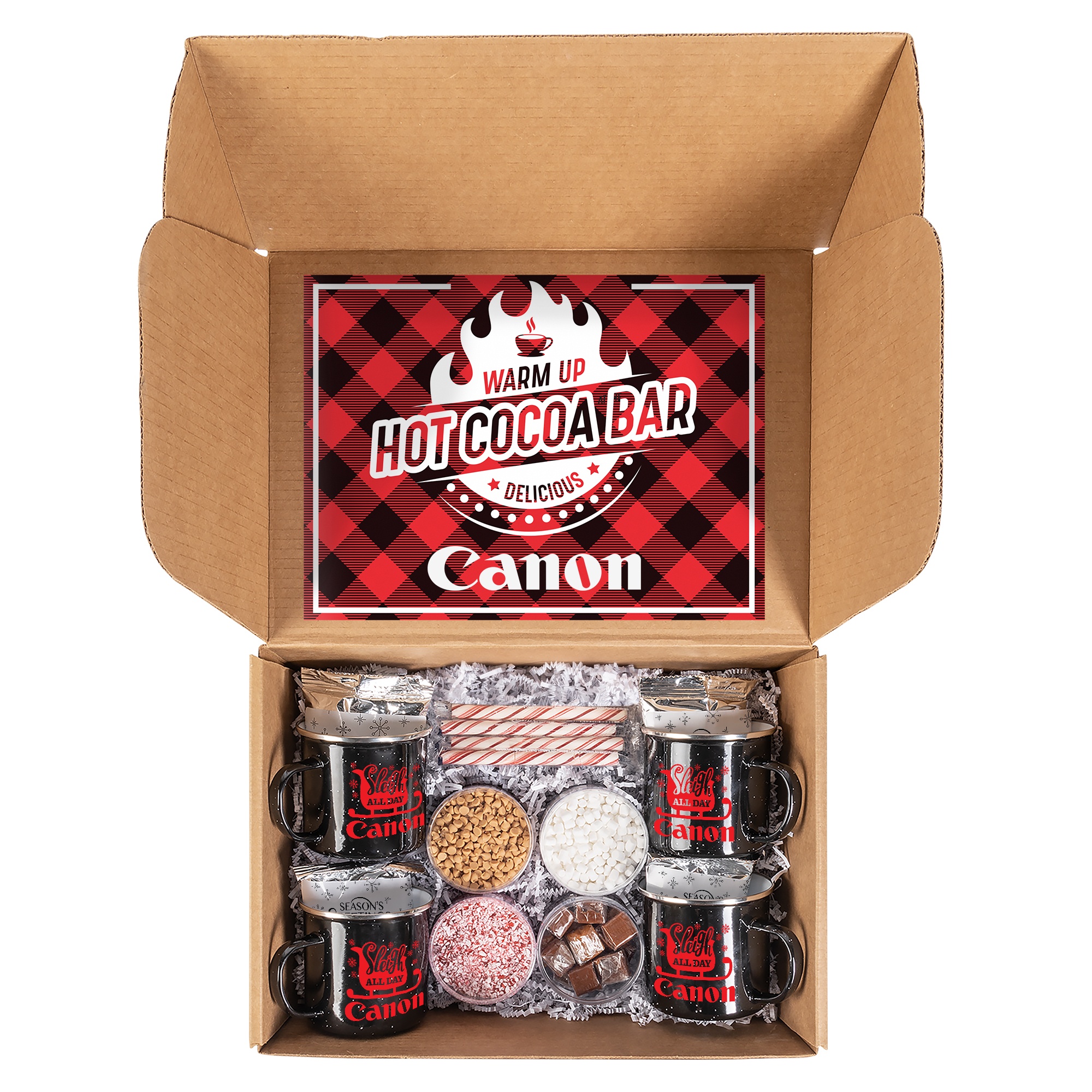 Hot Cocoa Bar Kit with 4 Mugs 1
