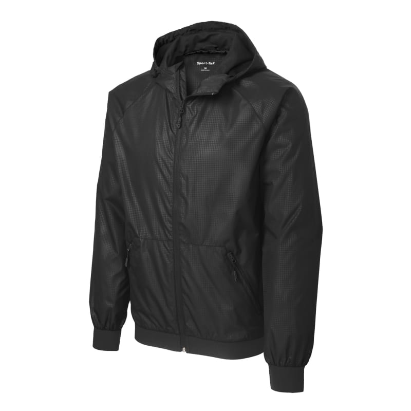 Sport-Tek Embossed Hooded Wind Jacket. 25