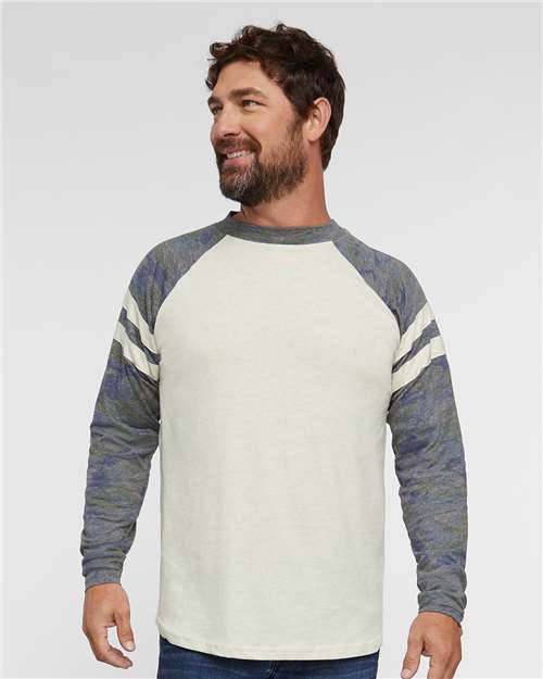Unisex Fine Jersey Mash Up Long Sleeve Tee - 6934 40