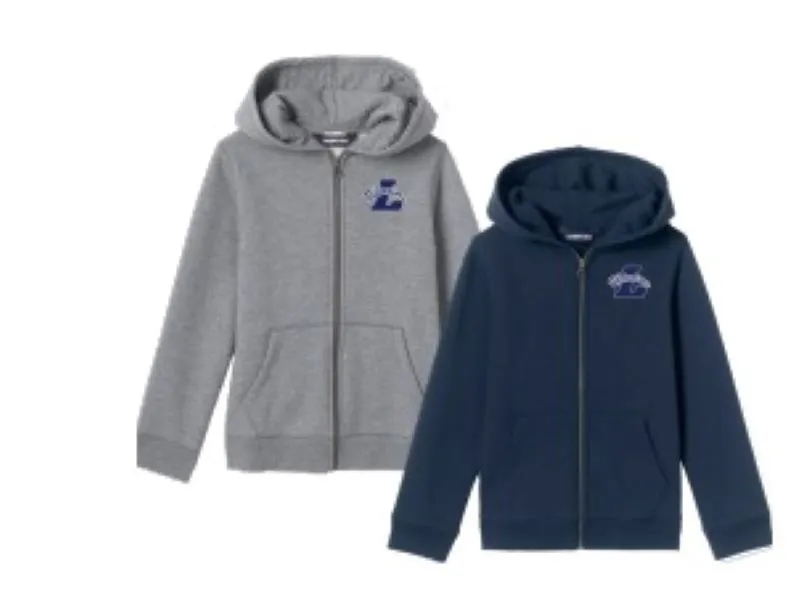 Zip Front Hooded Sweatshirt 1