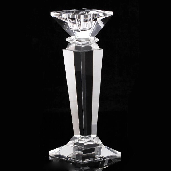 Clear Crystal Candle Holder 2