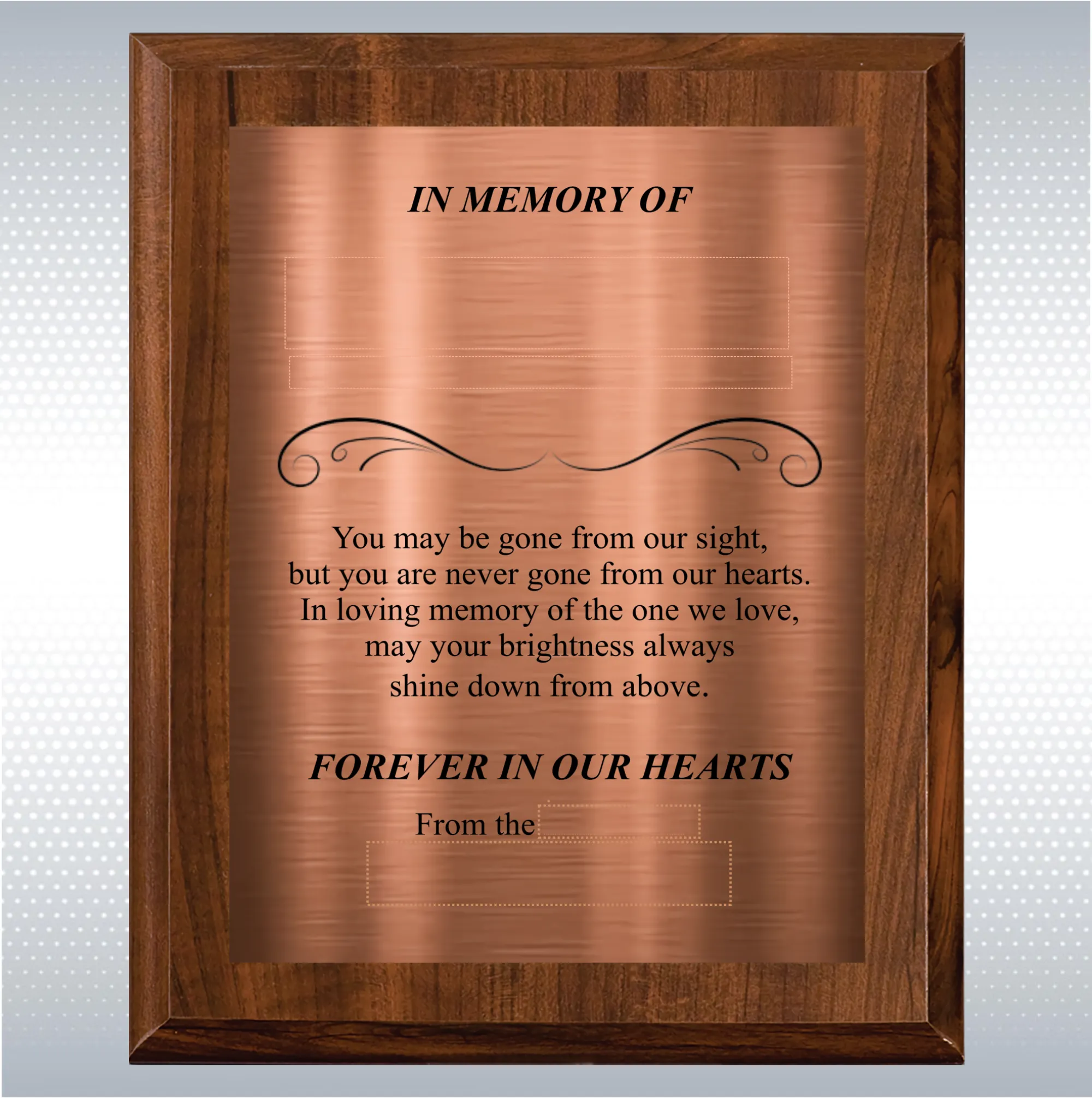 Cherry Finish Personalized Memorial Gift Aaward 7