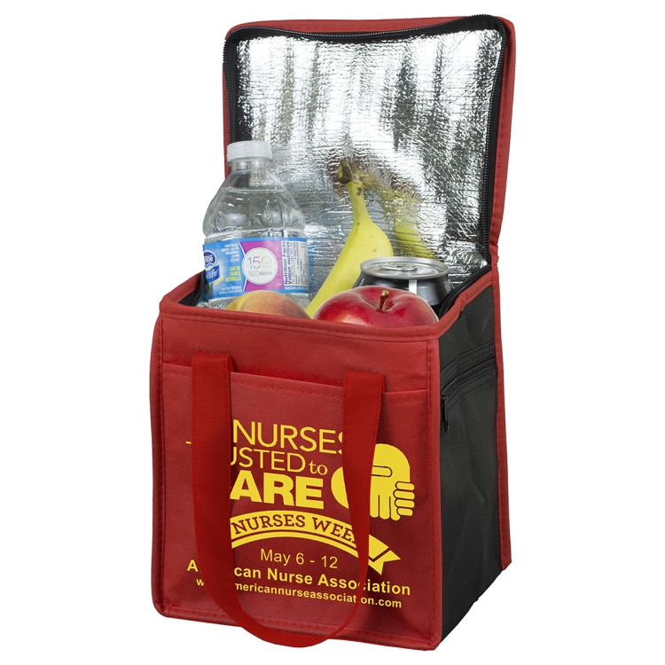 8"W x 8-1/2"H x 6"Gusset - "SUPER FROSTY" Insulated Food Delivery Bag – Lunch Size Tote 15