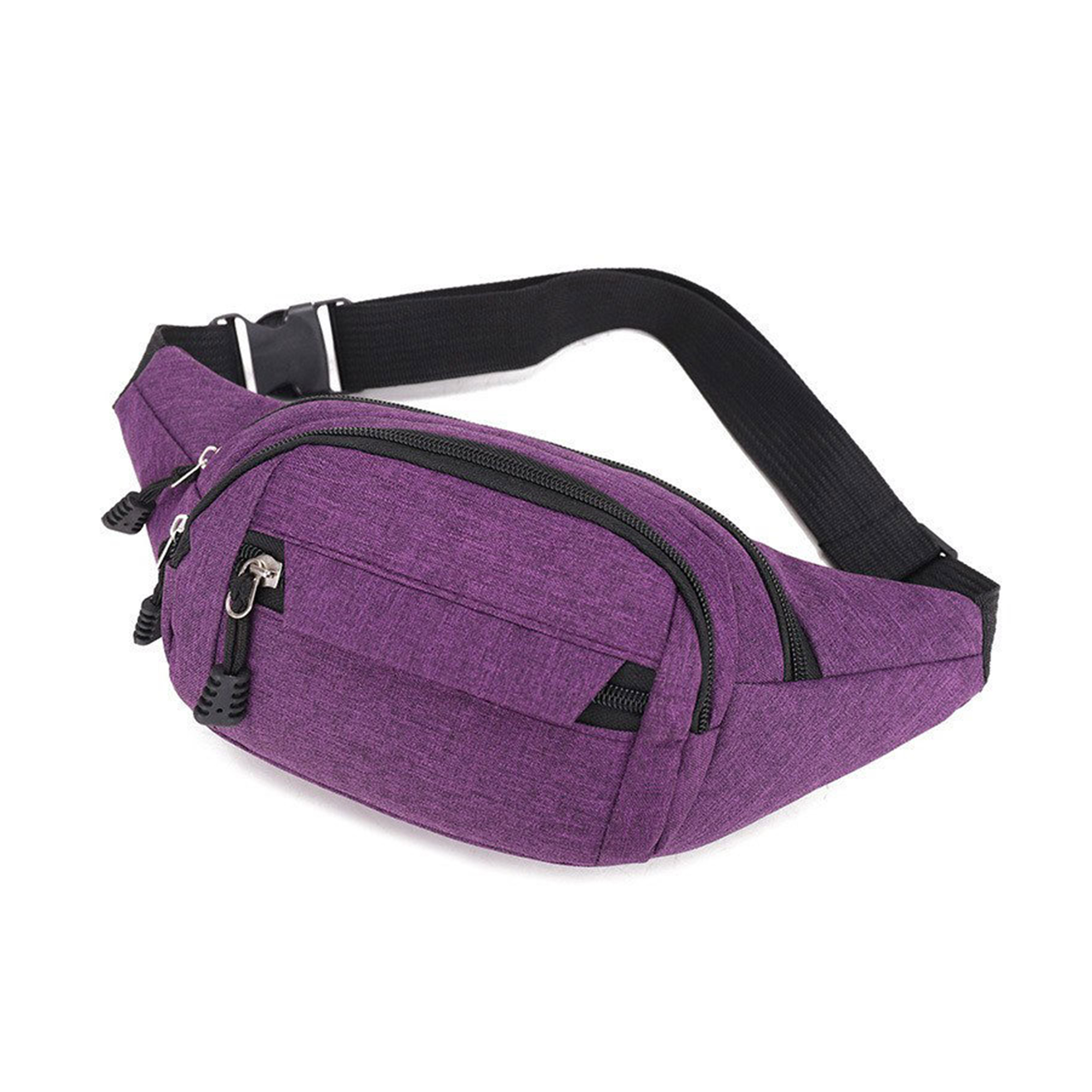 Canvas Crossbody Waist Pack With Four Zipper Pockets 5