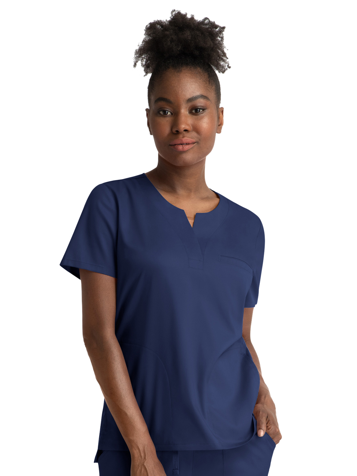 Maevn - Matrix - Women's Three-Pocket Notched Crew Neck Top