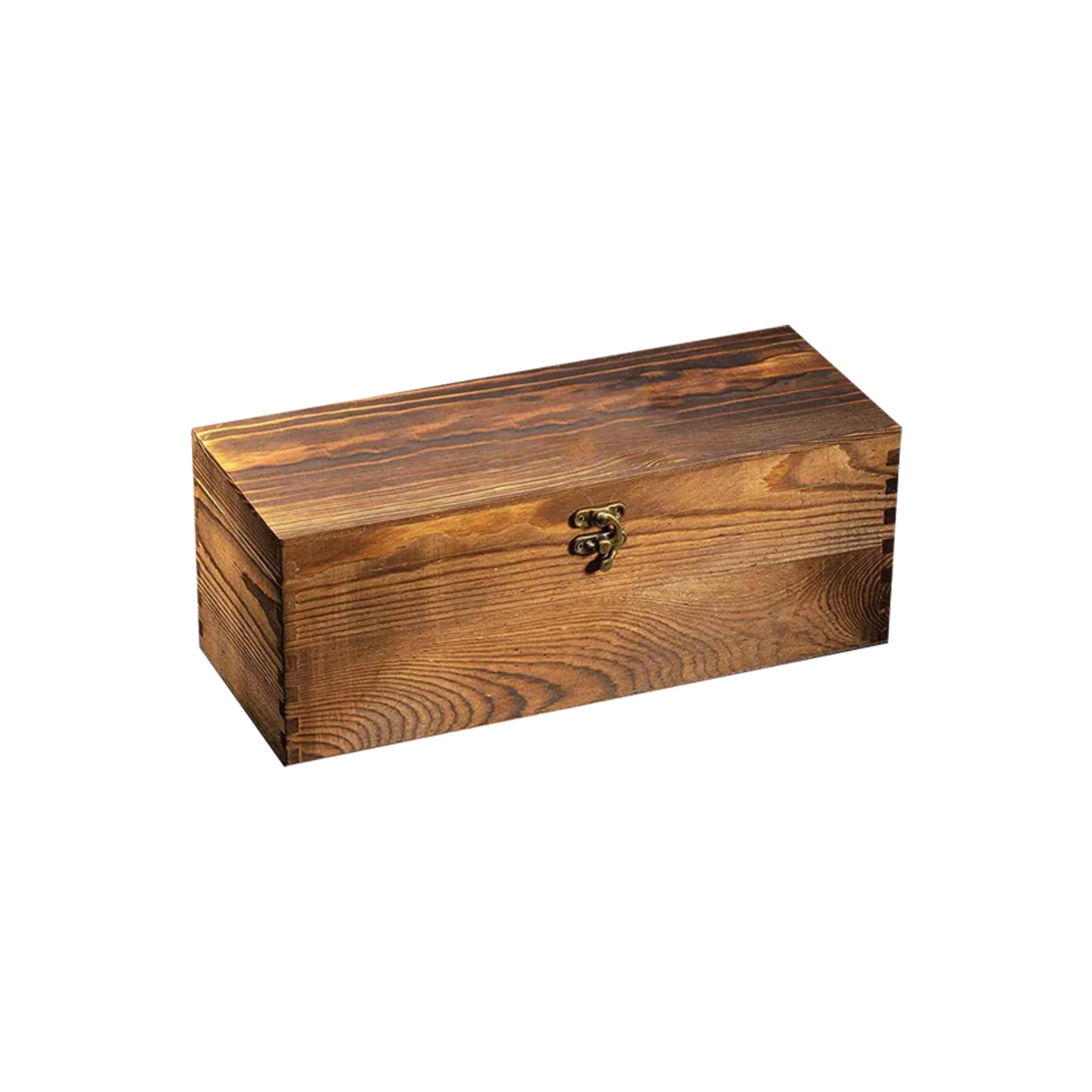 Wooden Box Set with Glass Wine 3