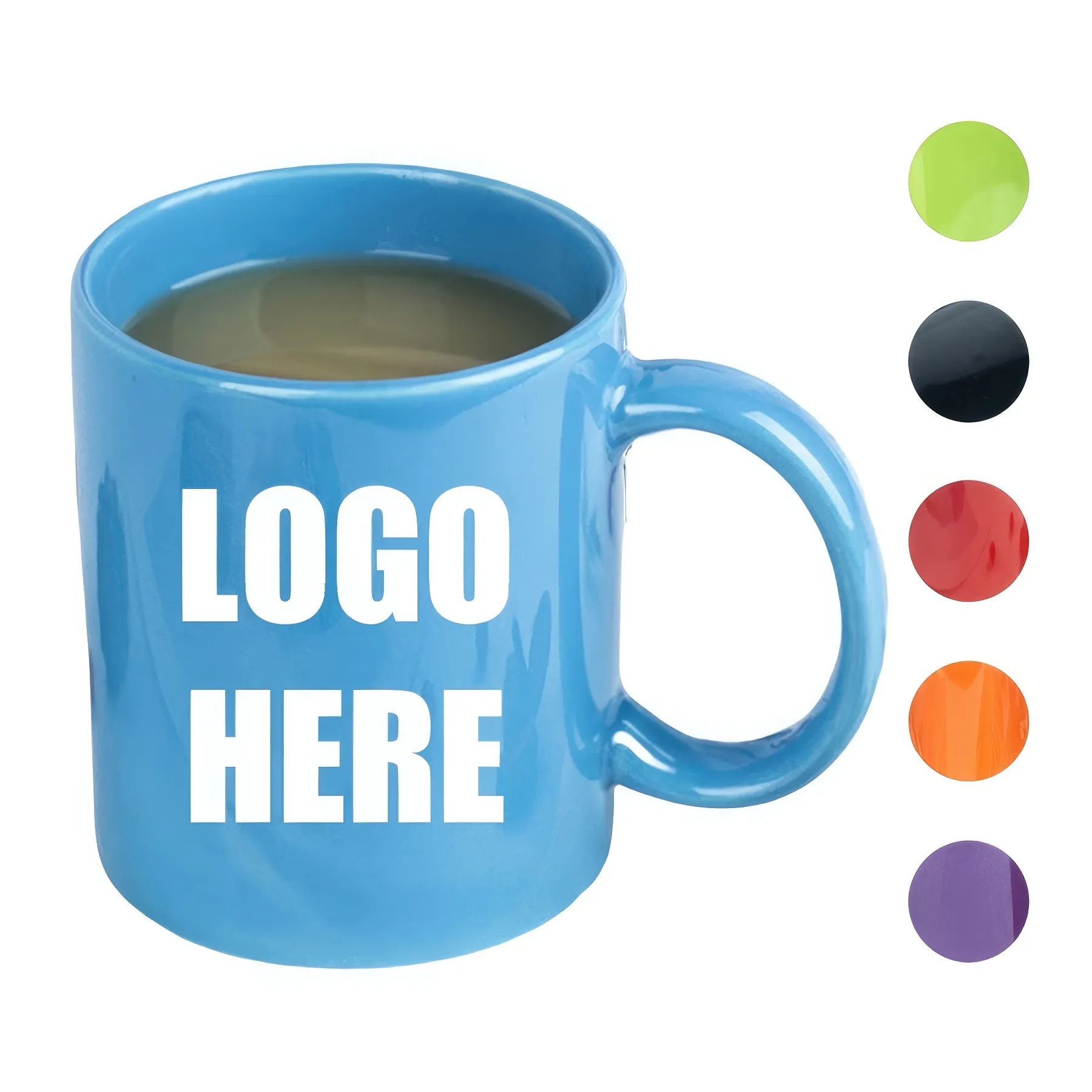 Custom 12 Oz Creative Solid Color Ceramic Mug 3