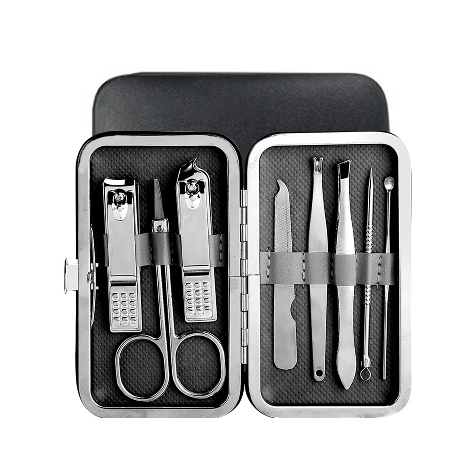 Stainless Steel Manicure Set PU Leather Case 4