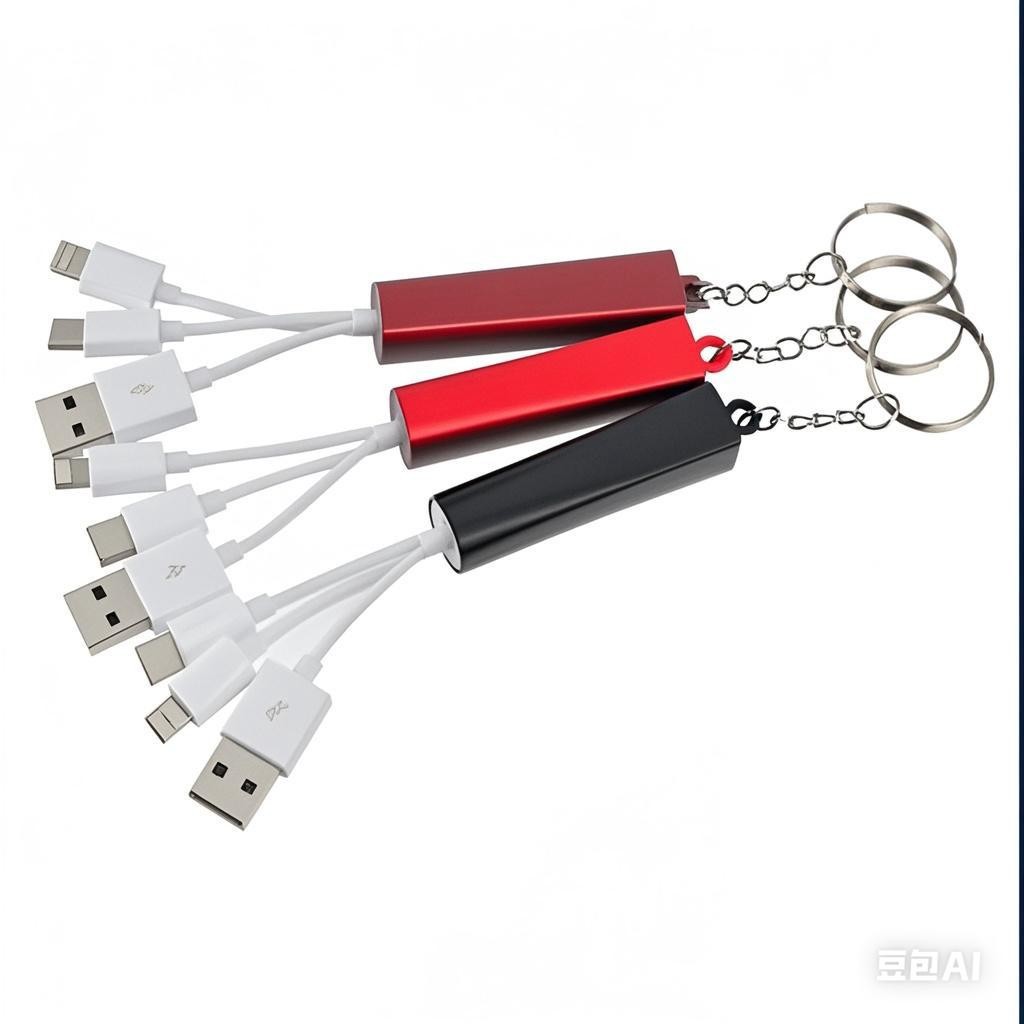 Trey 3-in-1 Light-Up Charging Cable with Keychain 2