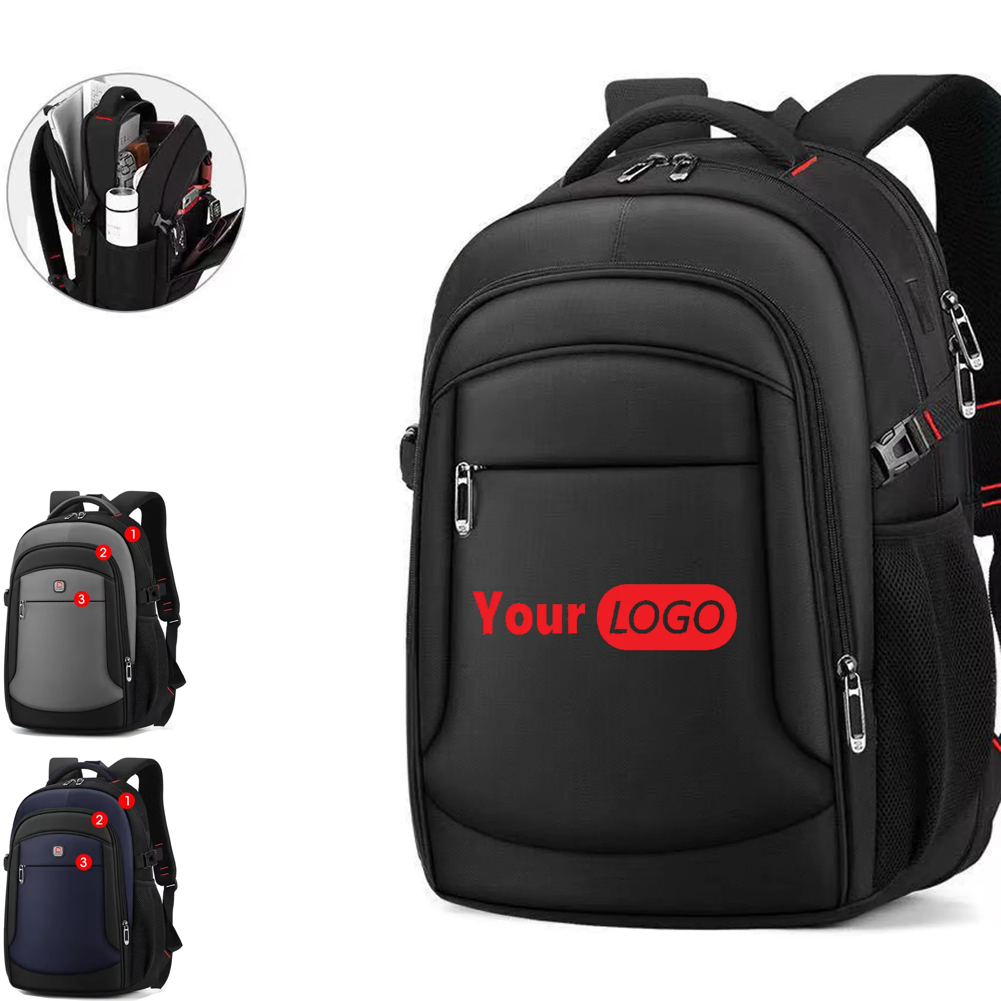 Custom Student Lightweight Waterproof Oxford Cloth Backpack 2