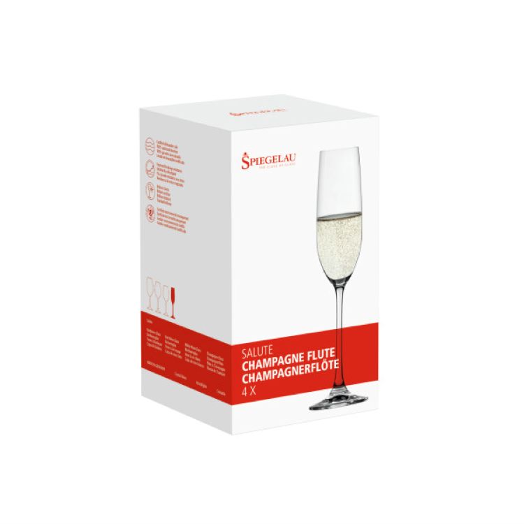 Spiegelau Salute 7.4 oz Champagne Flute, set of 4 1