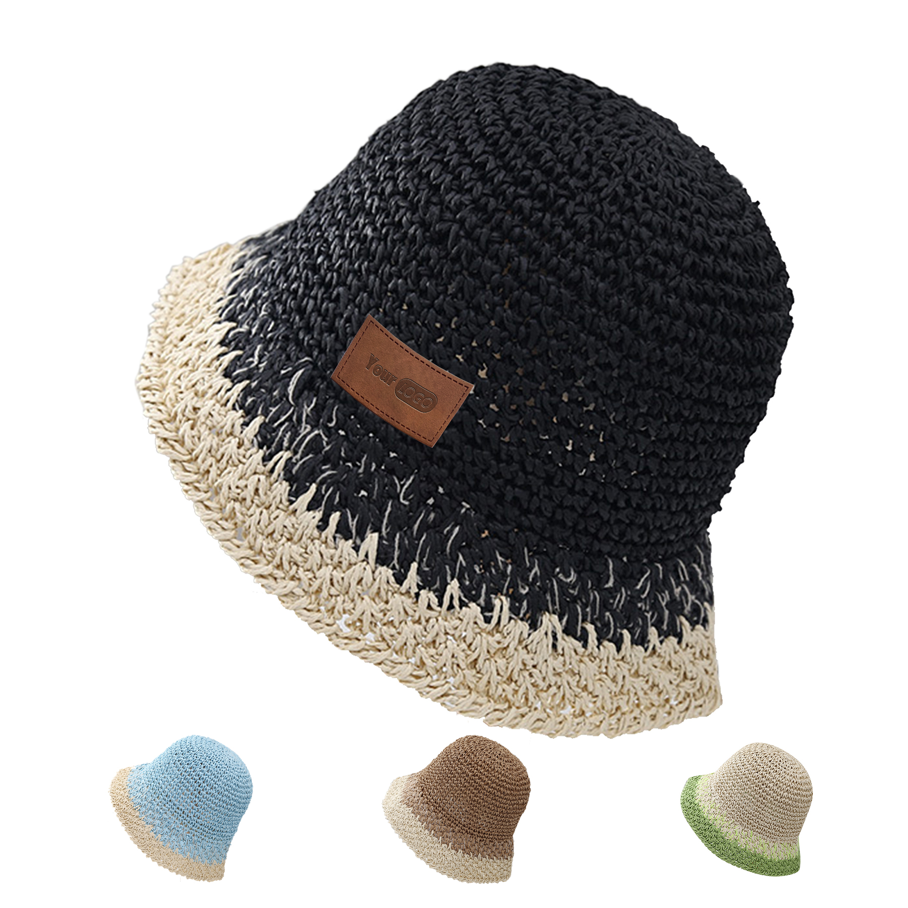 Jute Hand-Woven Sunscreen Fisherman Hat 2
