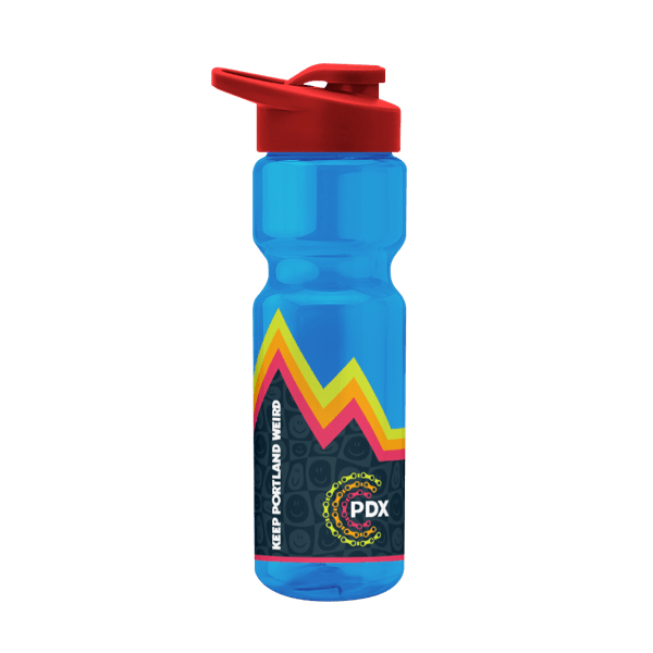 Blazer 28oz Transparent Bike Bottle w/Drink-thru Lid 1199