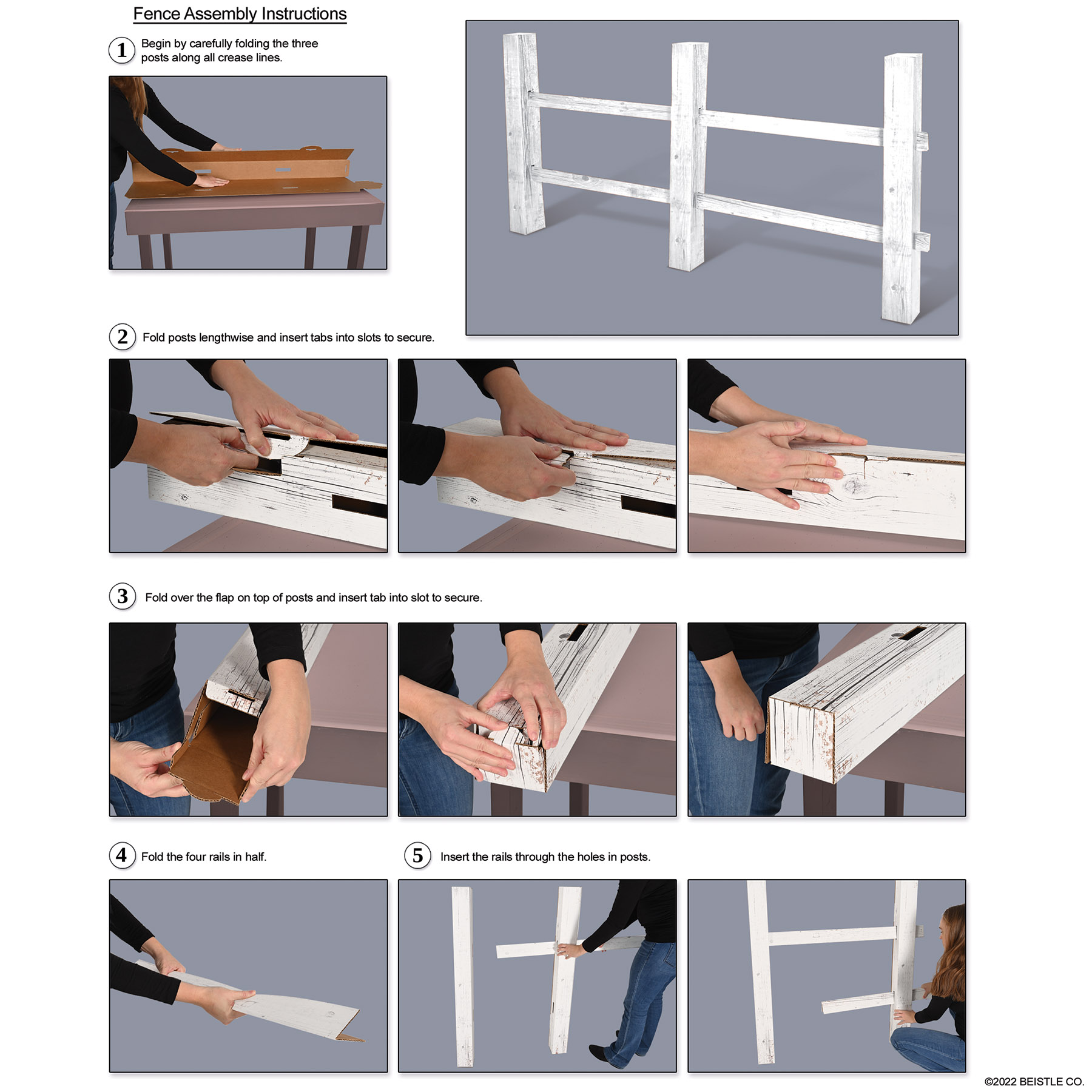 3-D White Fence Prop 1