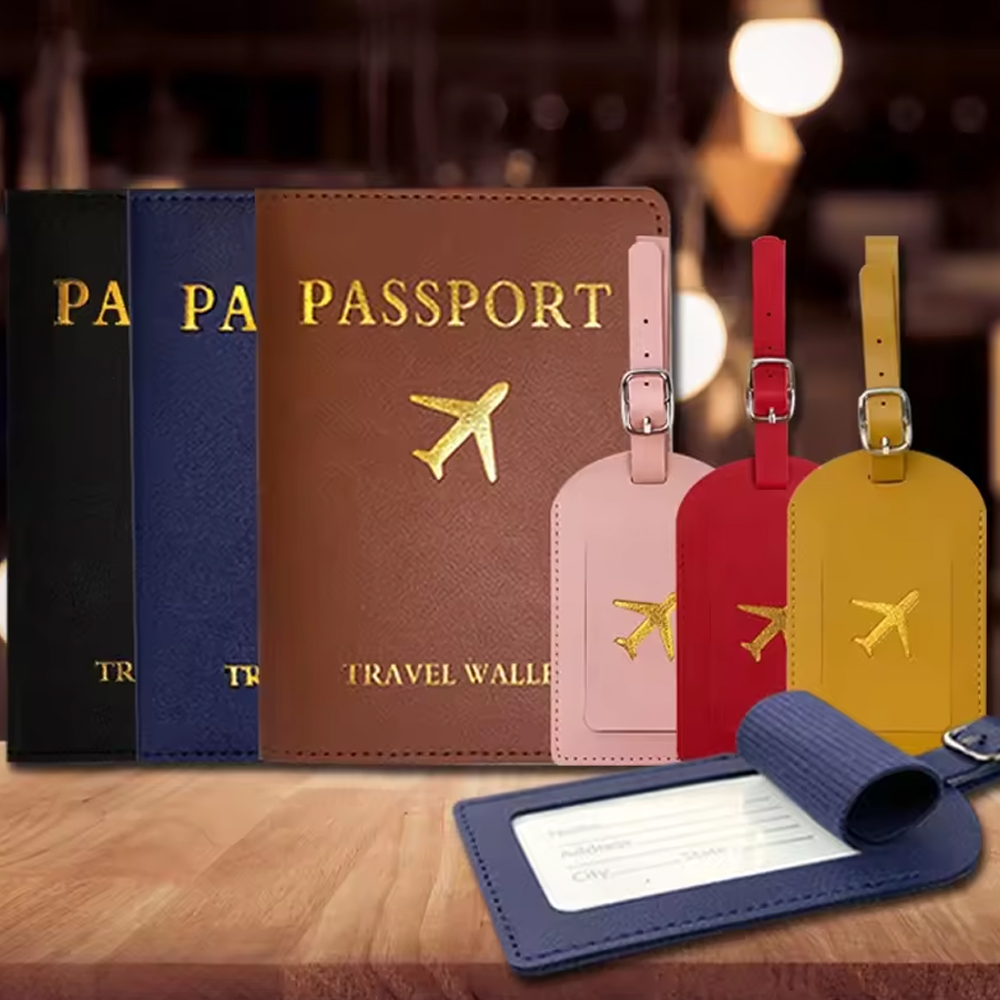 Leatherette Luggage Tag & Passport Holder 4