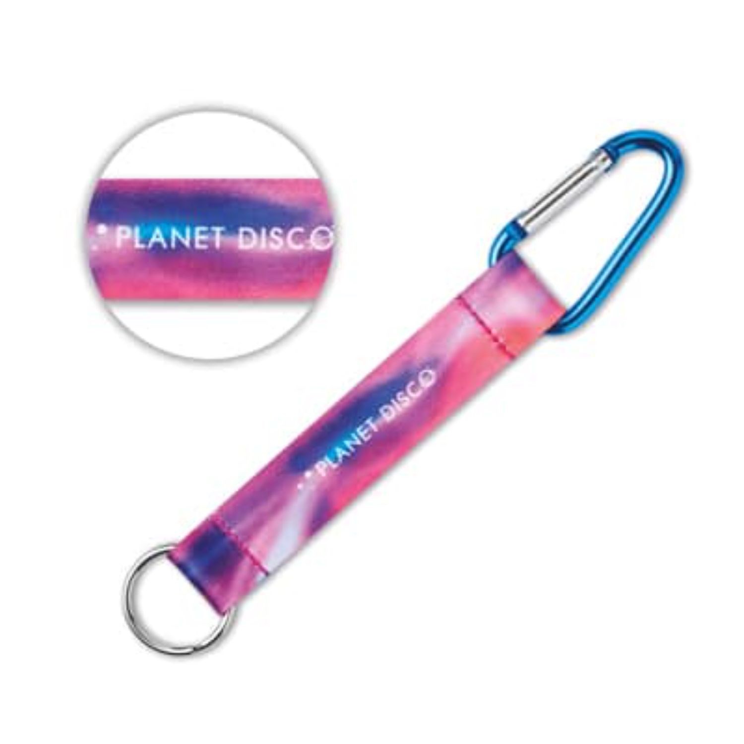 3/4" Dye Sublimation Carabiner Pocket Lanyards w/ Keyring 3