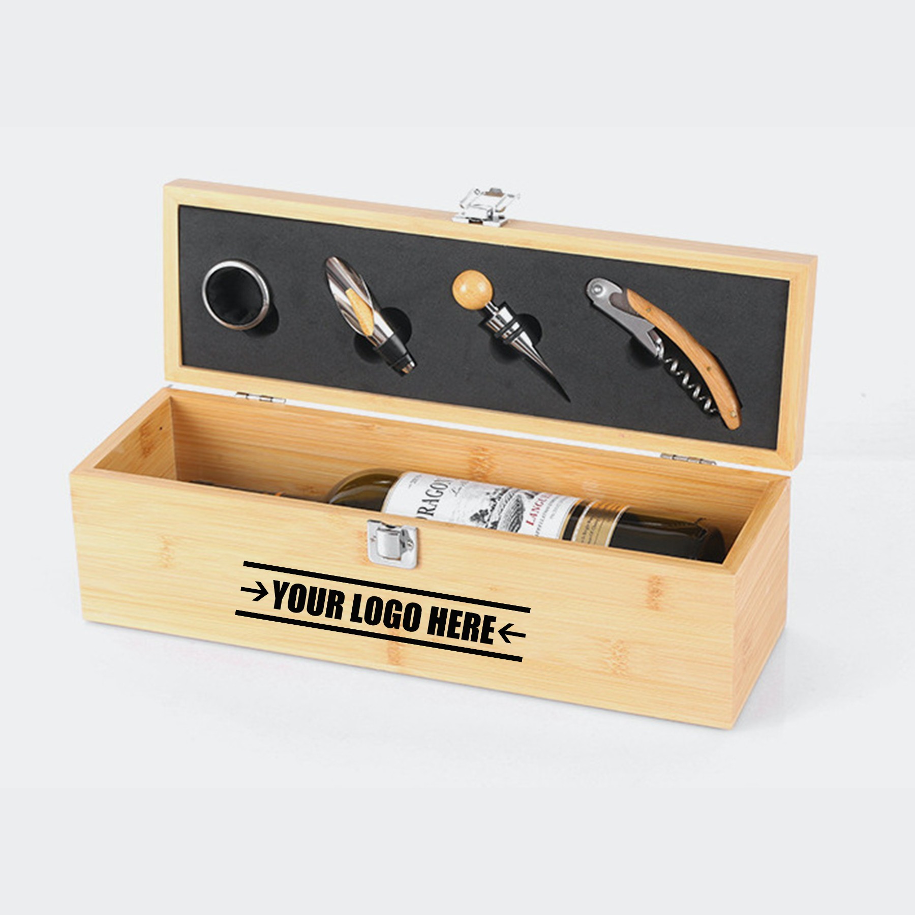 Wine Bottle Opener Bamboo Gift Box Set