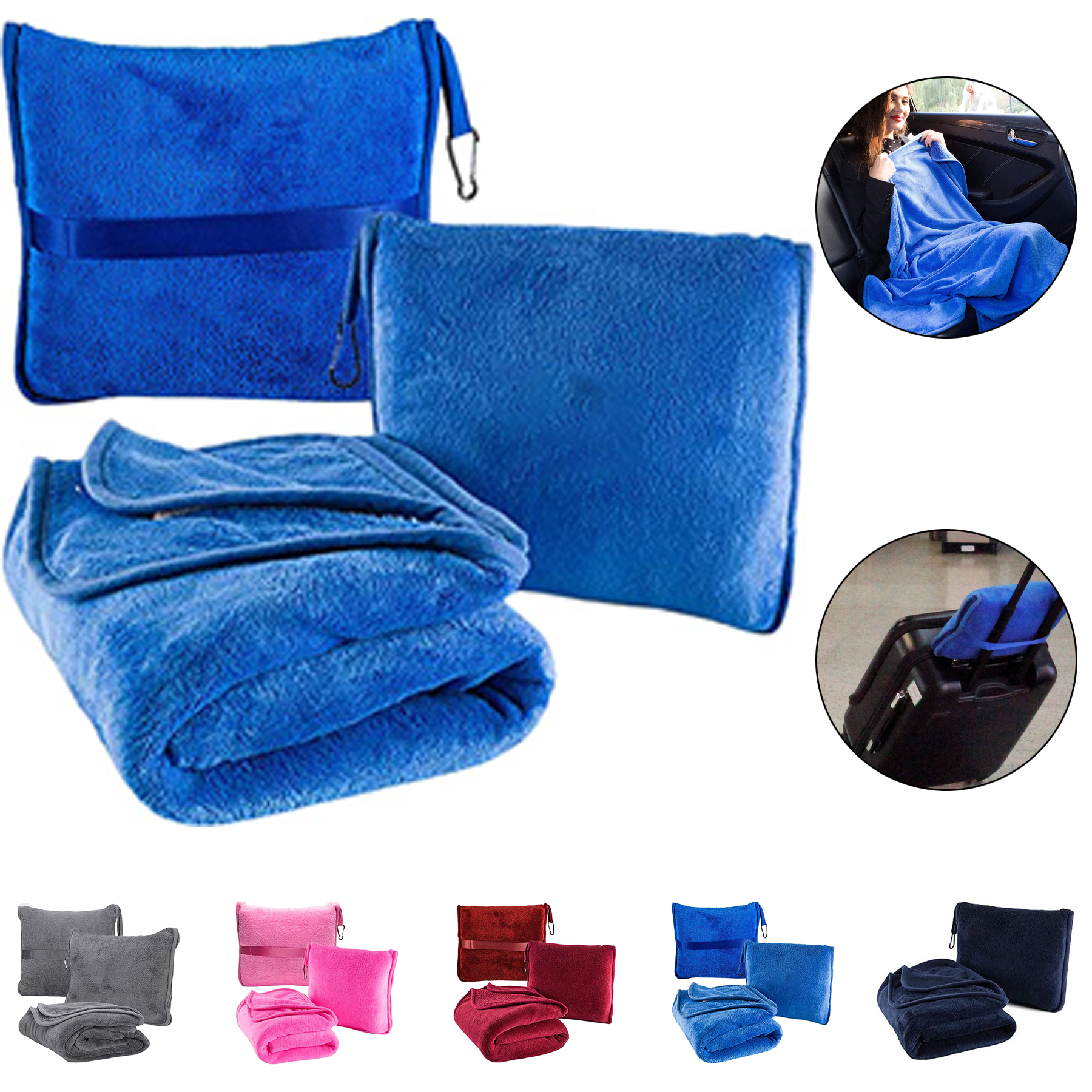 Premium Soft Travel Blanket Pillow 2