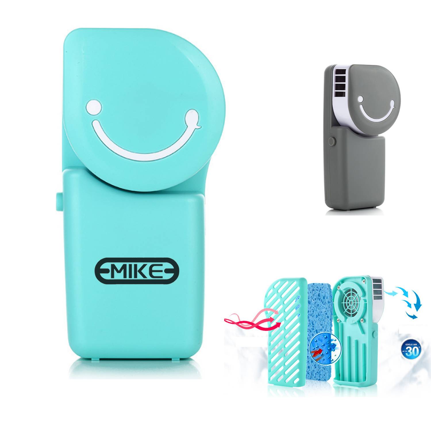 USB charging portable handheld leafless fan 2