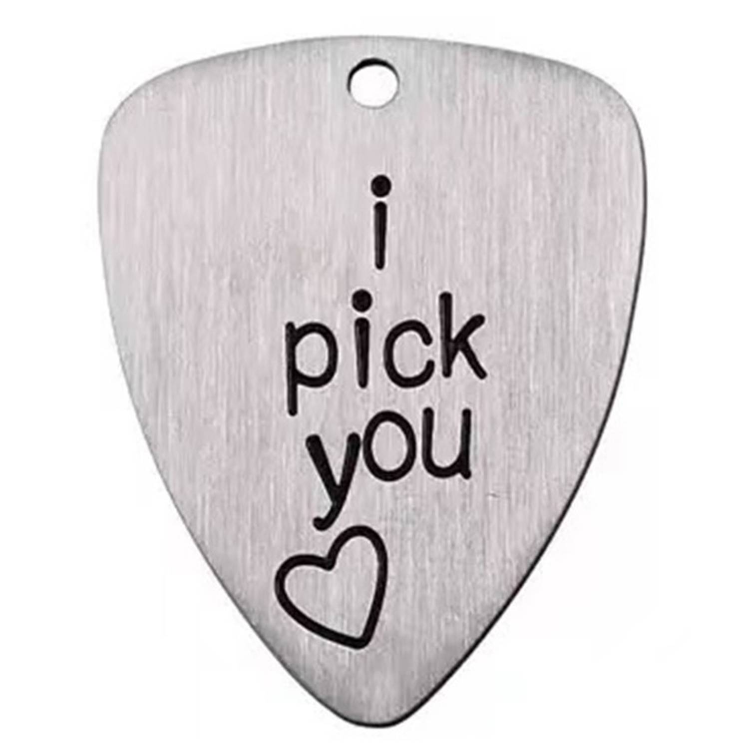 Stainless Steel Heart Shaped Guitar Pick 1
