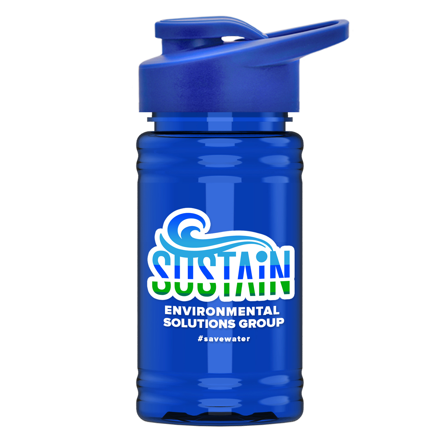 UpCycle - Mini 16 oz. rPet Sports Bottle with Drink Thru - Digital 1