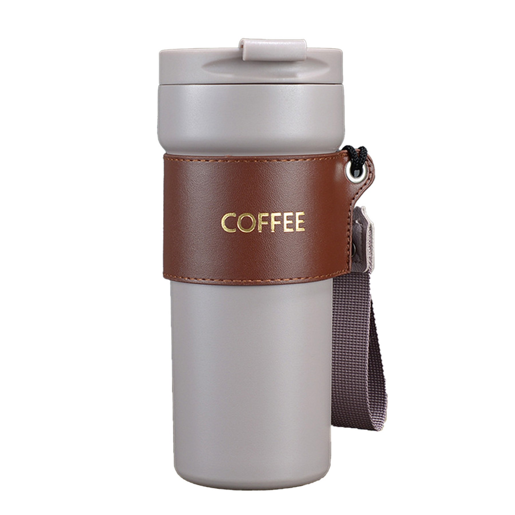 Stainless Steel Coffee Mug with Ziplock Lid 4