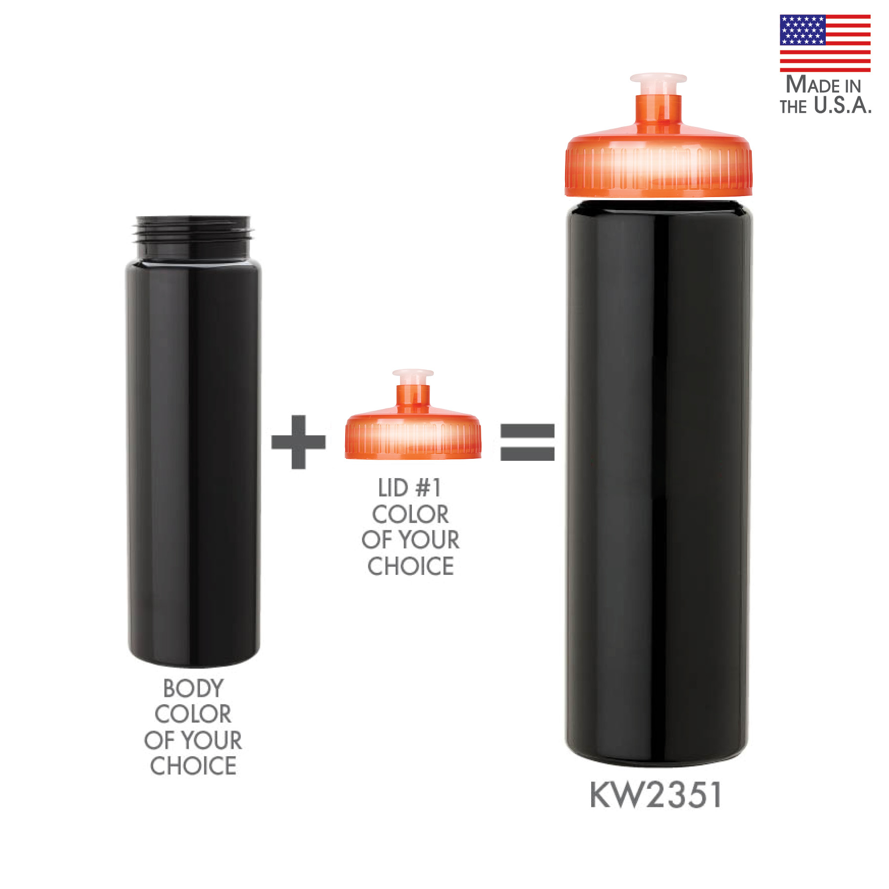 Newport 25 oz. PET Bottle with Pull Spout Lid 1