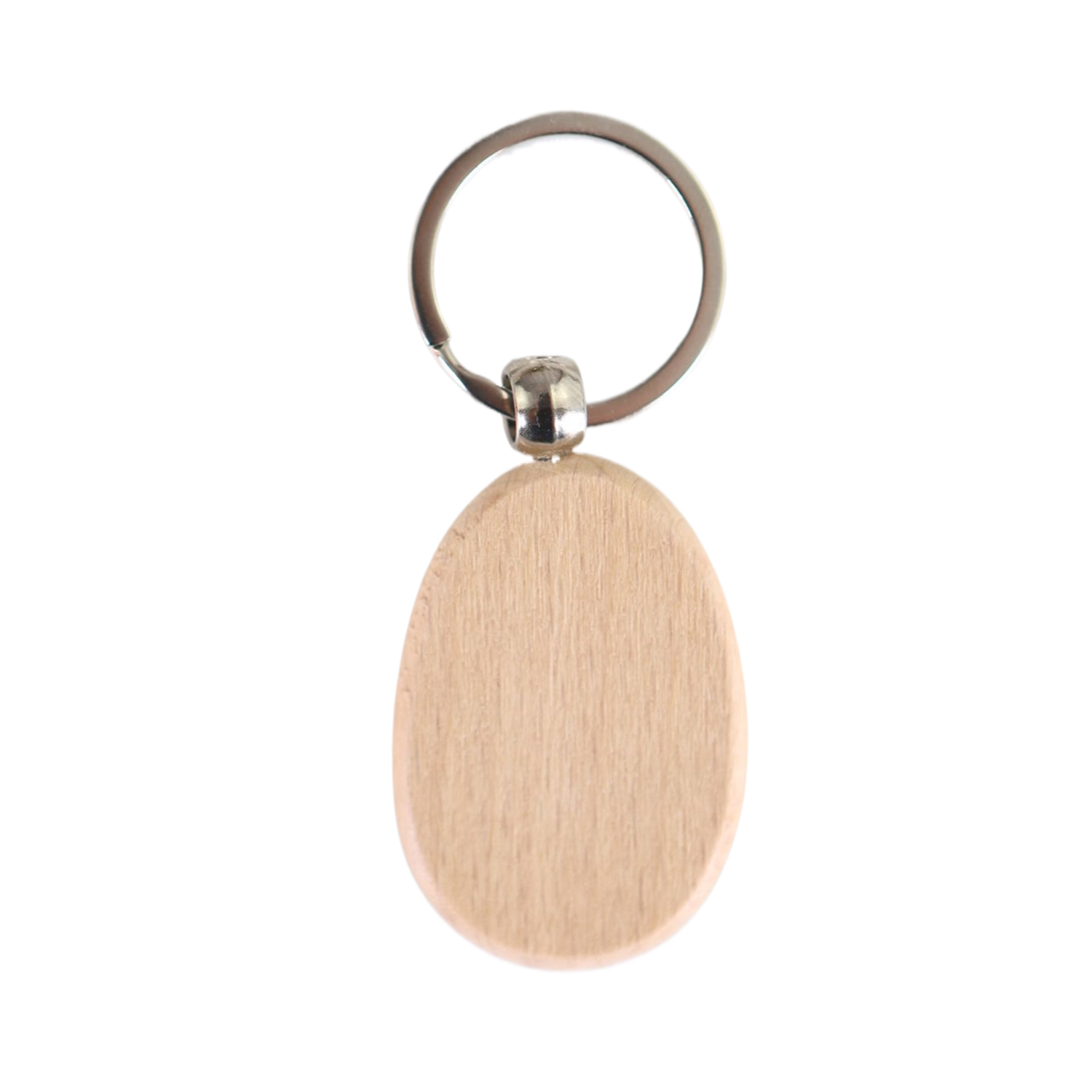 Wooden Egg Shape Keychain 1