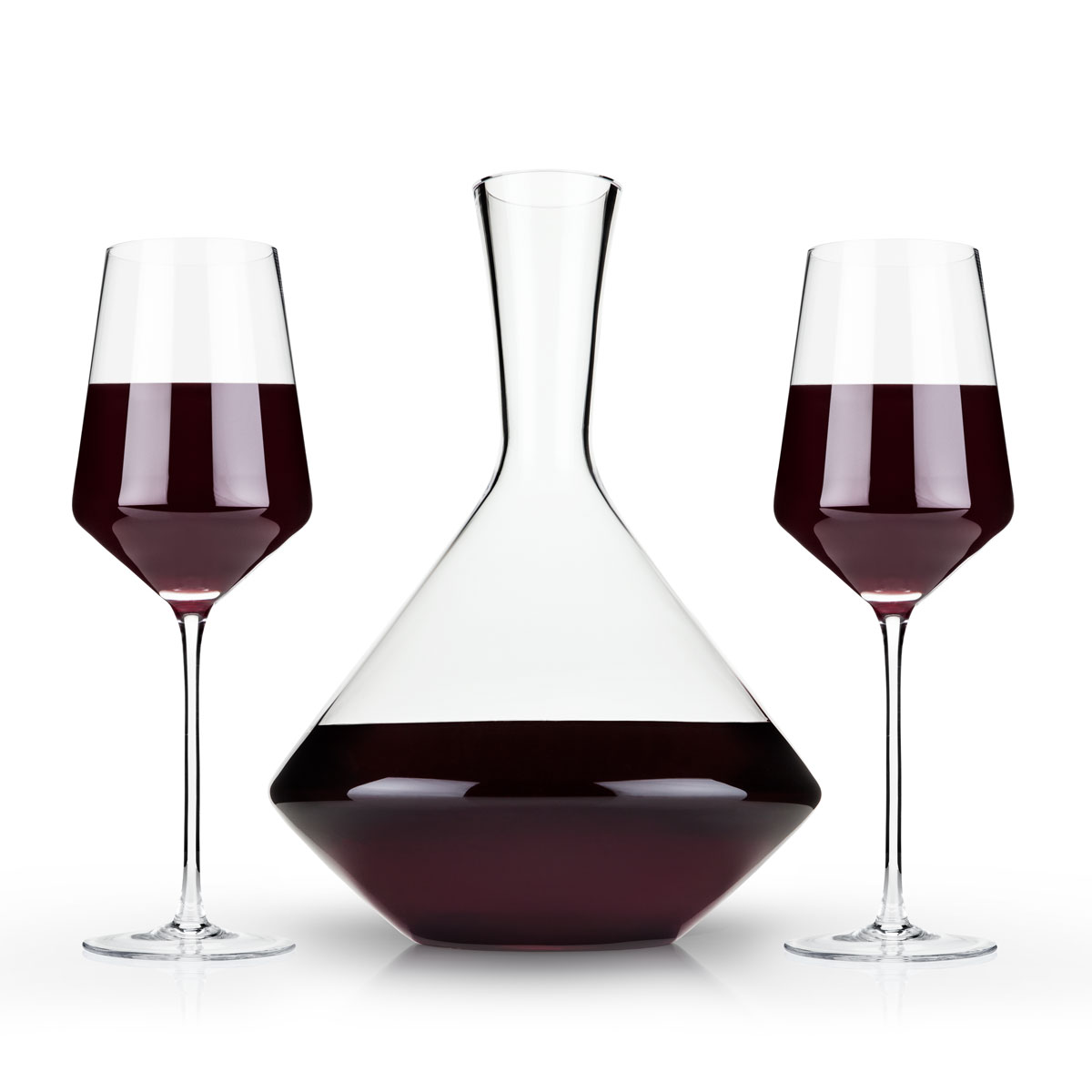 Viski® Raye Angled Crystal Bordeaux Set 6