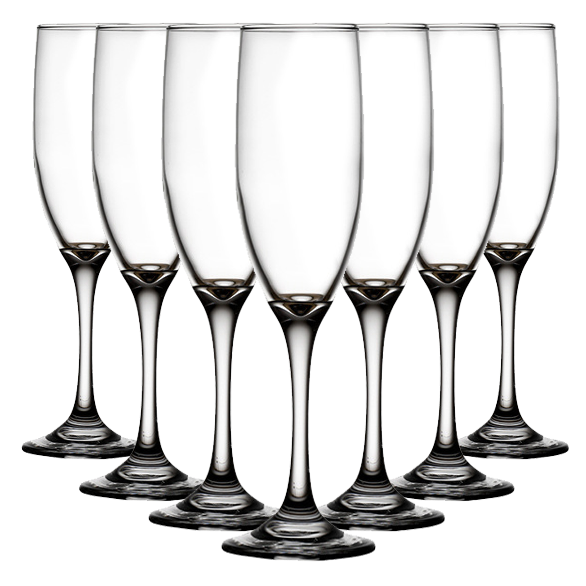 6 Oz Clear Glass Champagne Flutes 5