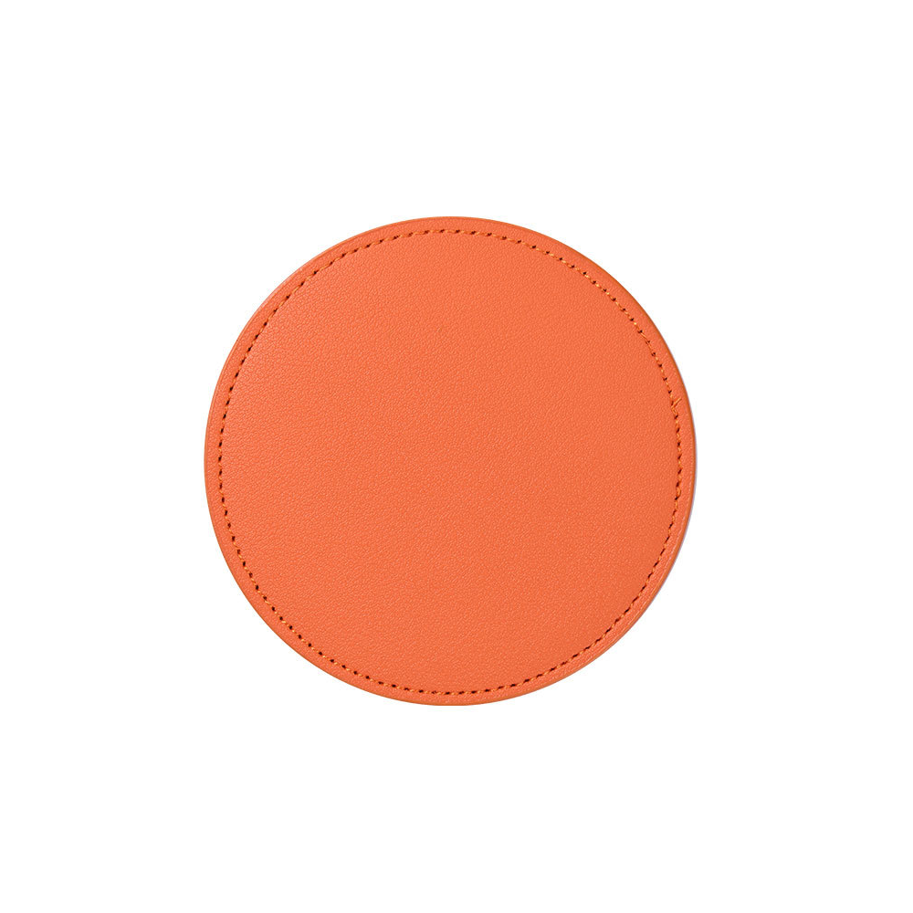 Customized Round PU Leather Coaster 6