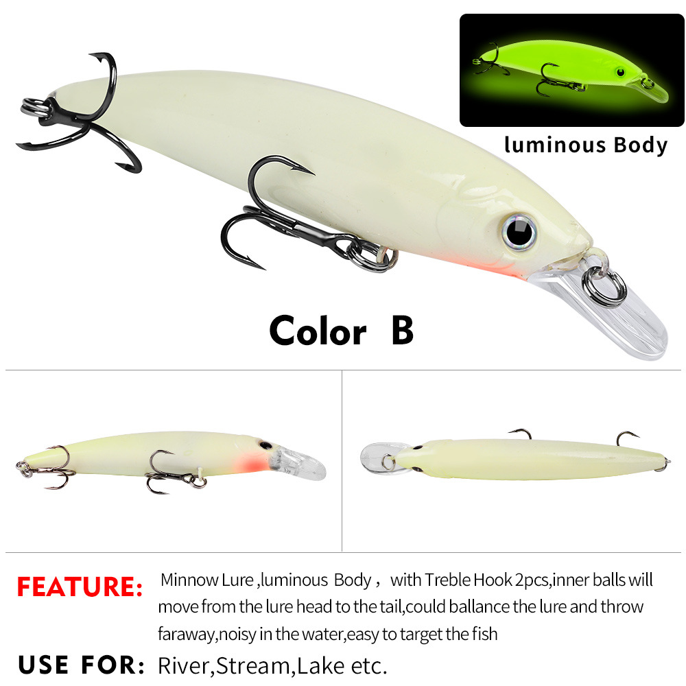 Minnow Suspending Shallow Diving Crankbait 12