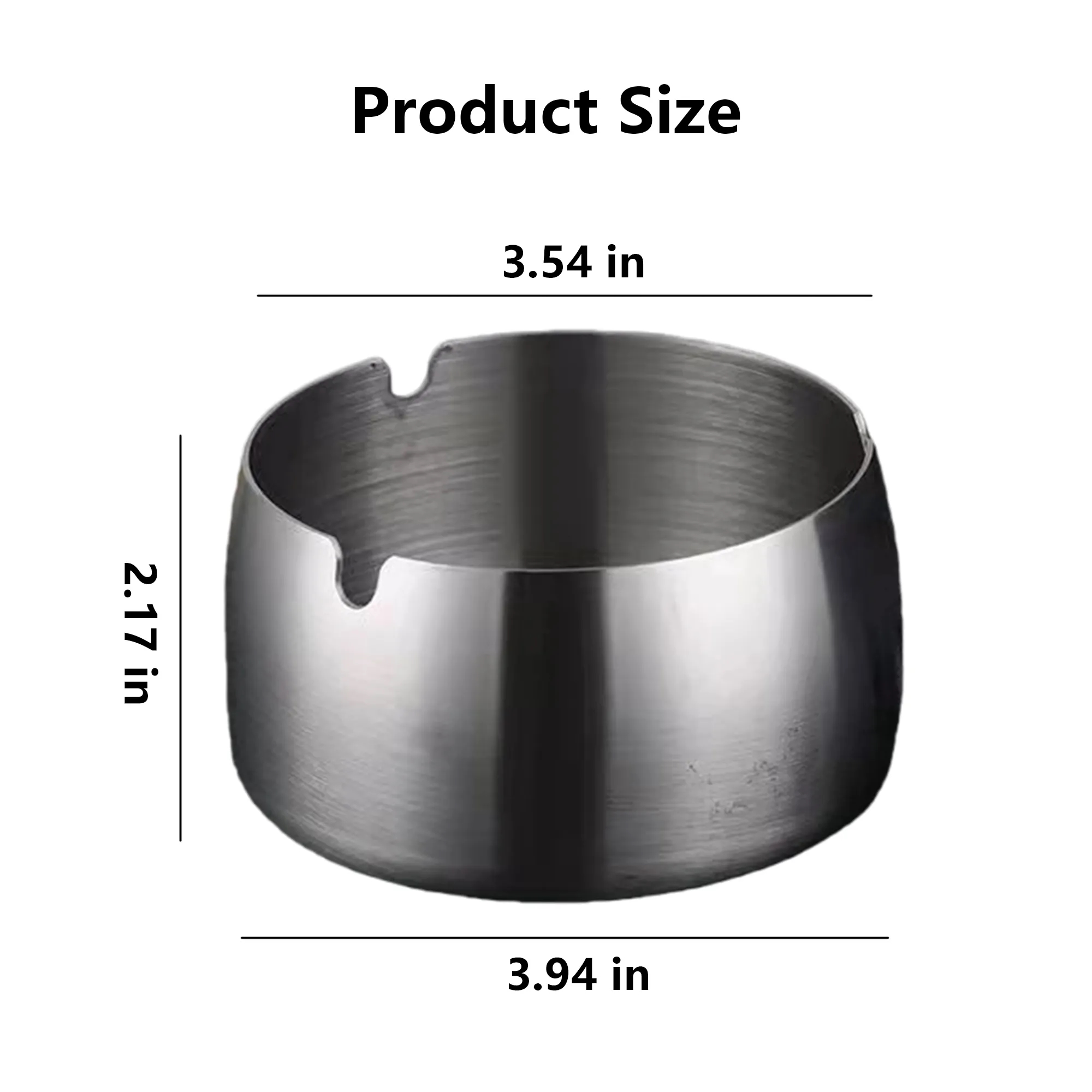 Stainless Steel Windproof Ashtray 1