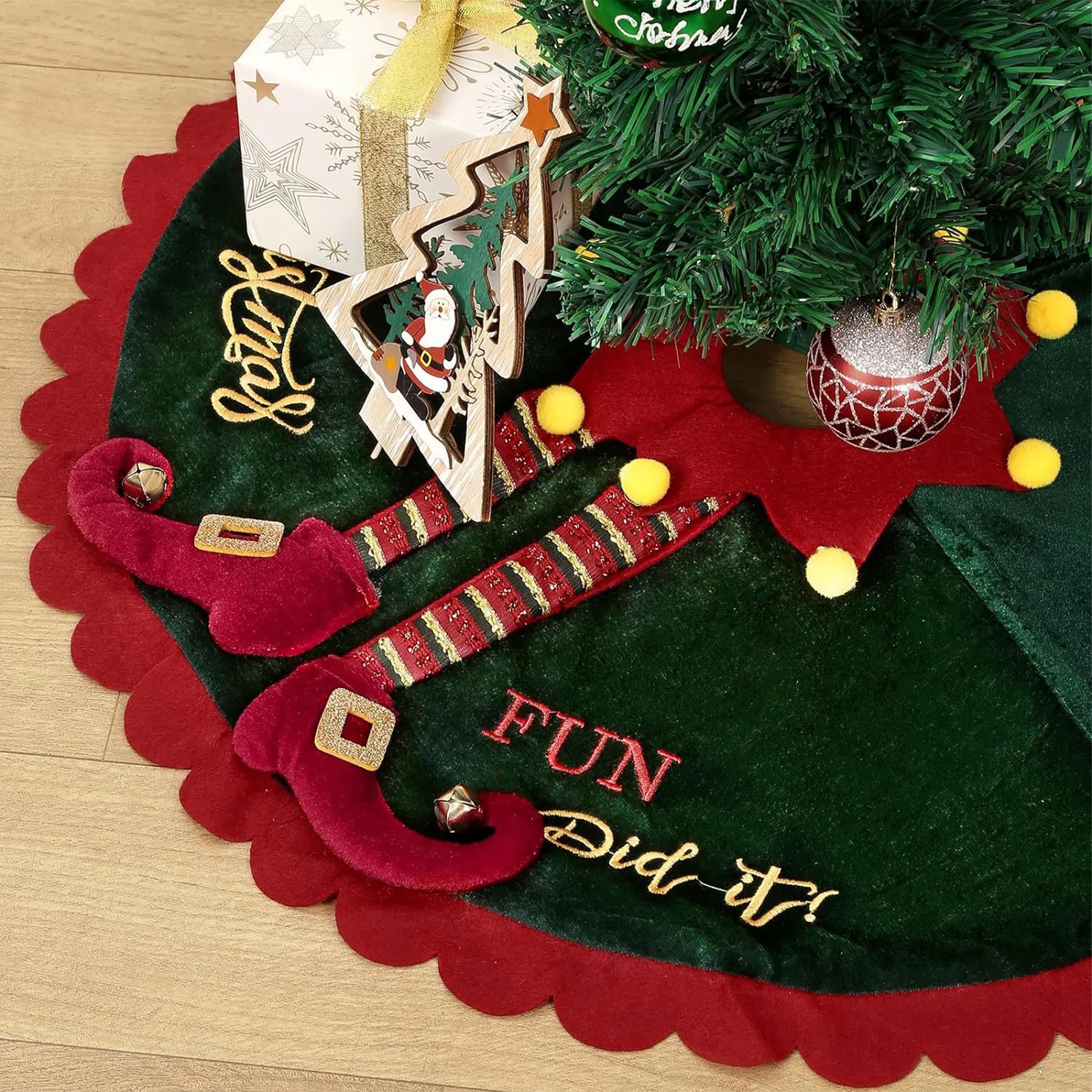 Polyester Christmas Tree Skirt Decoration 10