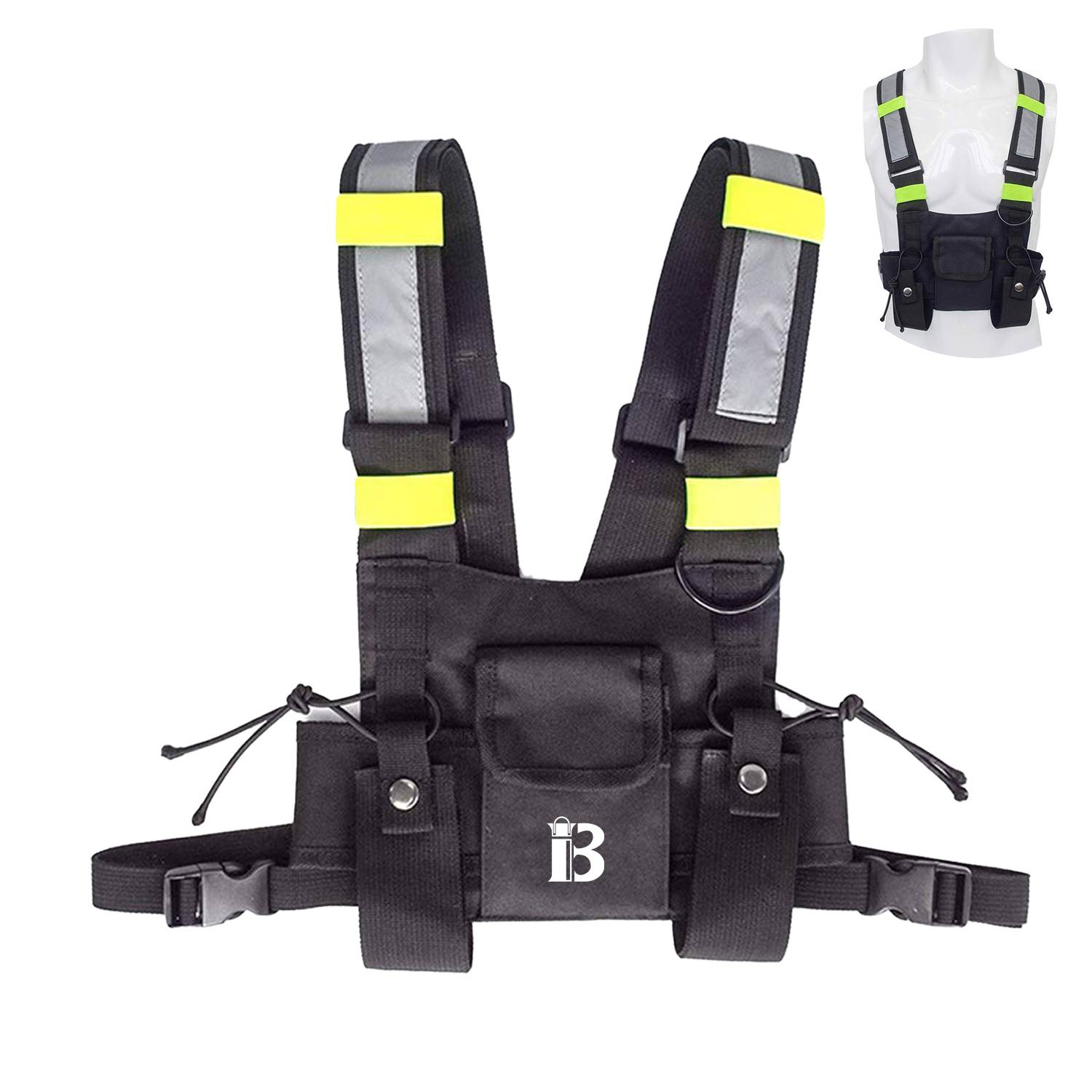 Adjustable Reflective Chest Rig Bag