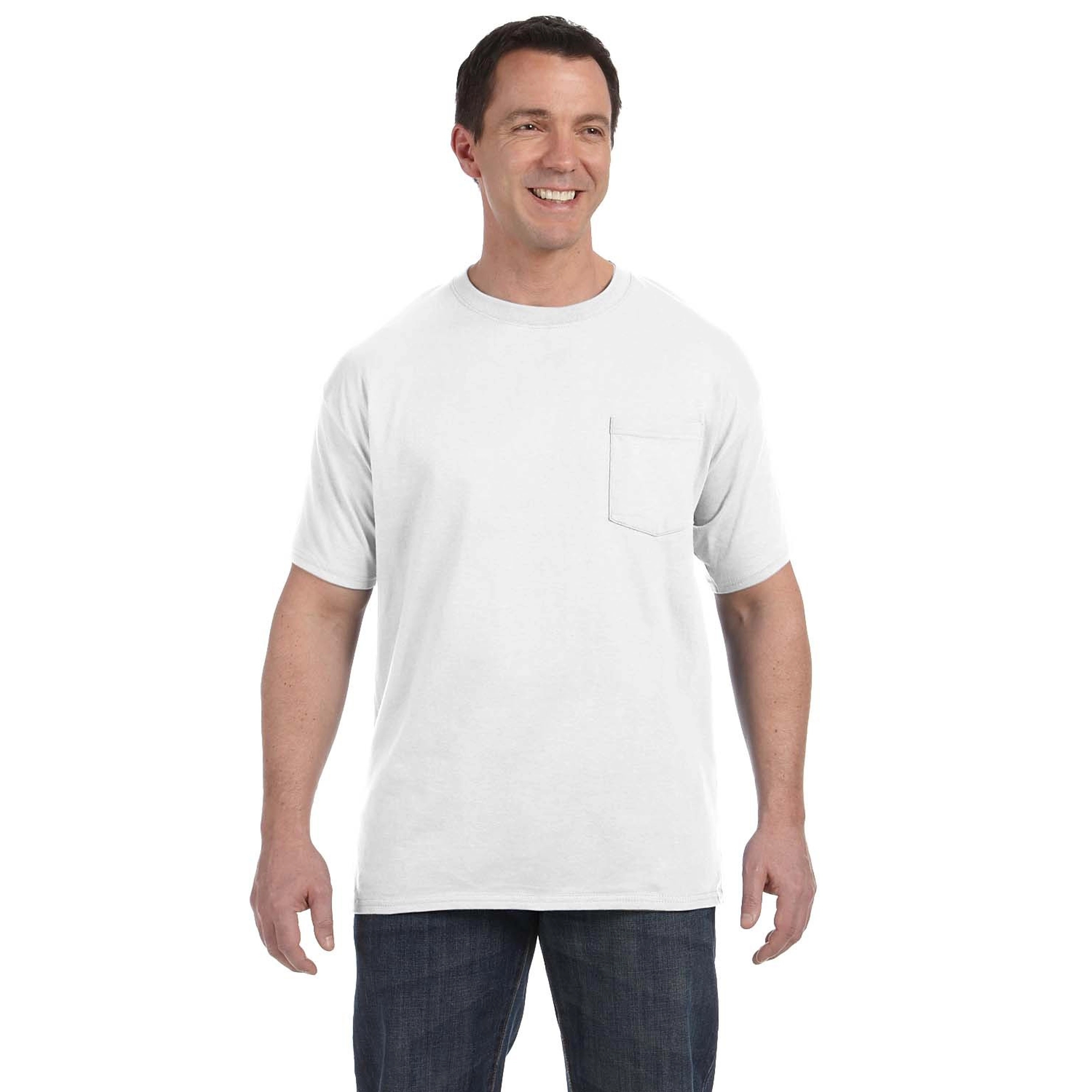 Hanes Men's 6.1 oz Tagless Pocket T-Shirt