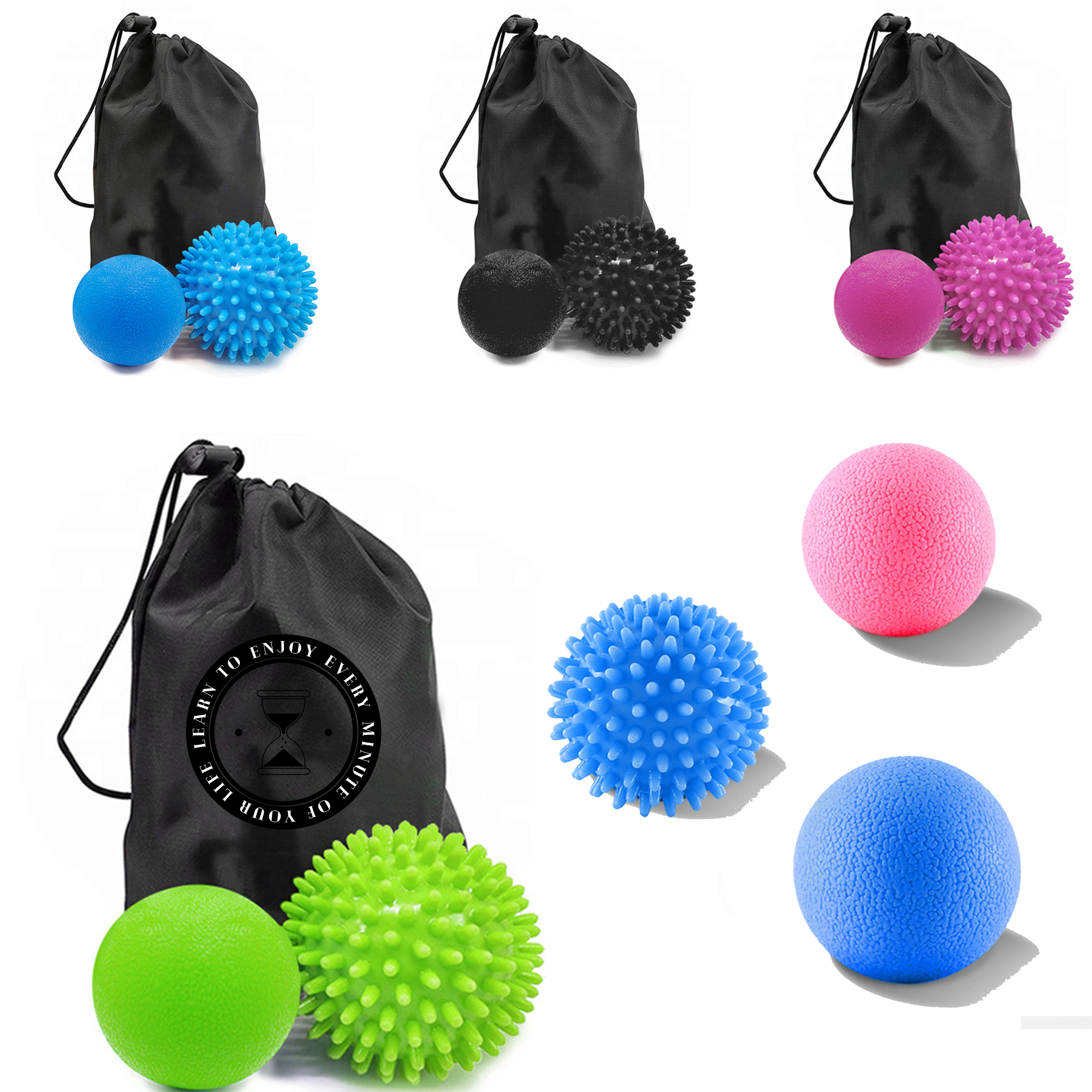 2-Piece Therapy Massage Ball Set w/Bag 3