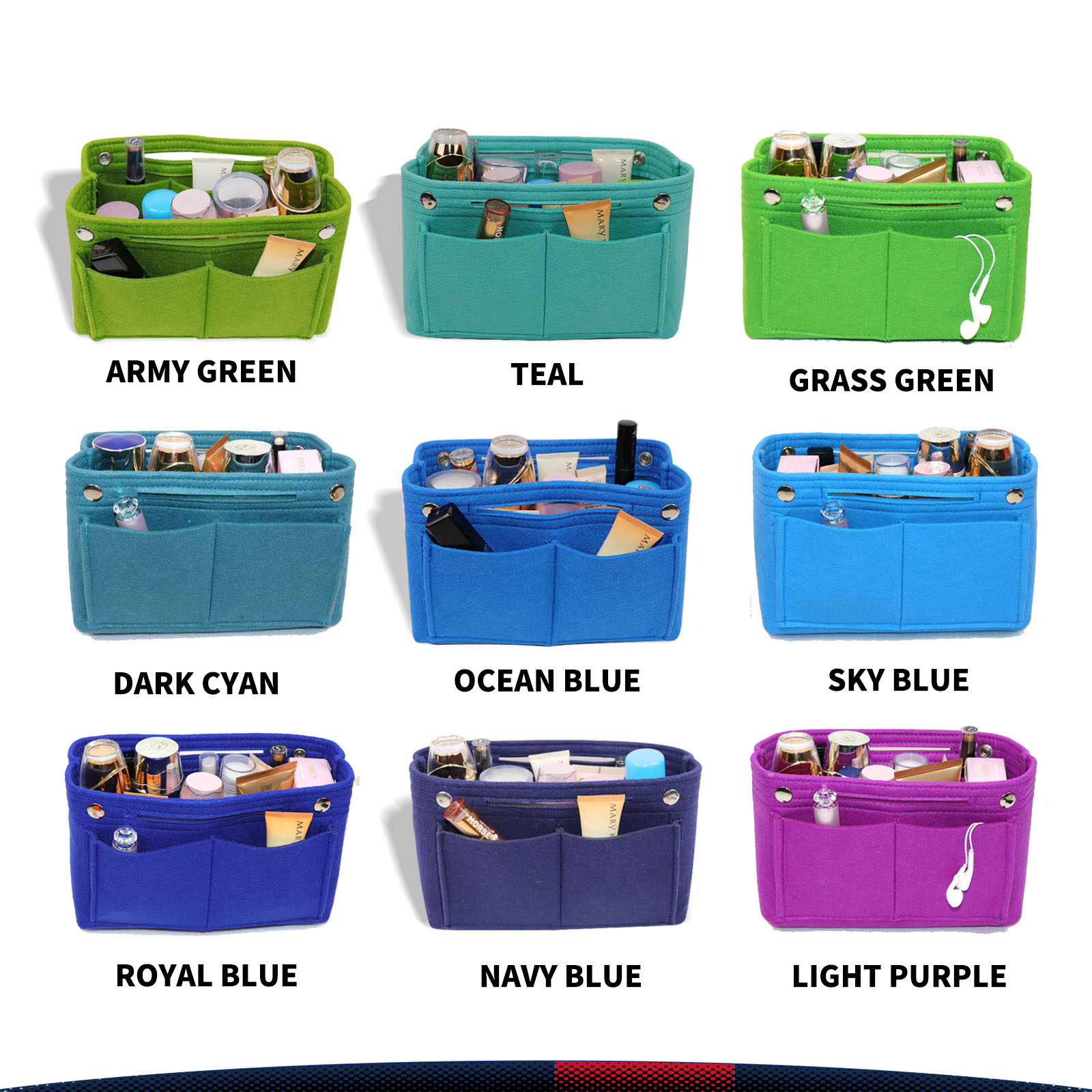 Cavina Felt Cosmetic Organizer 1