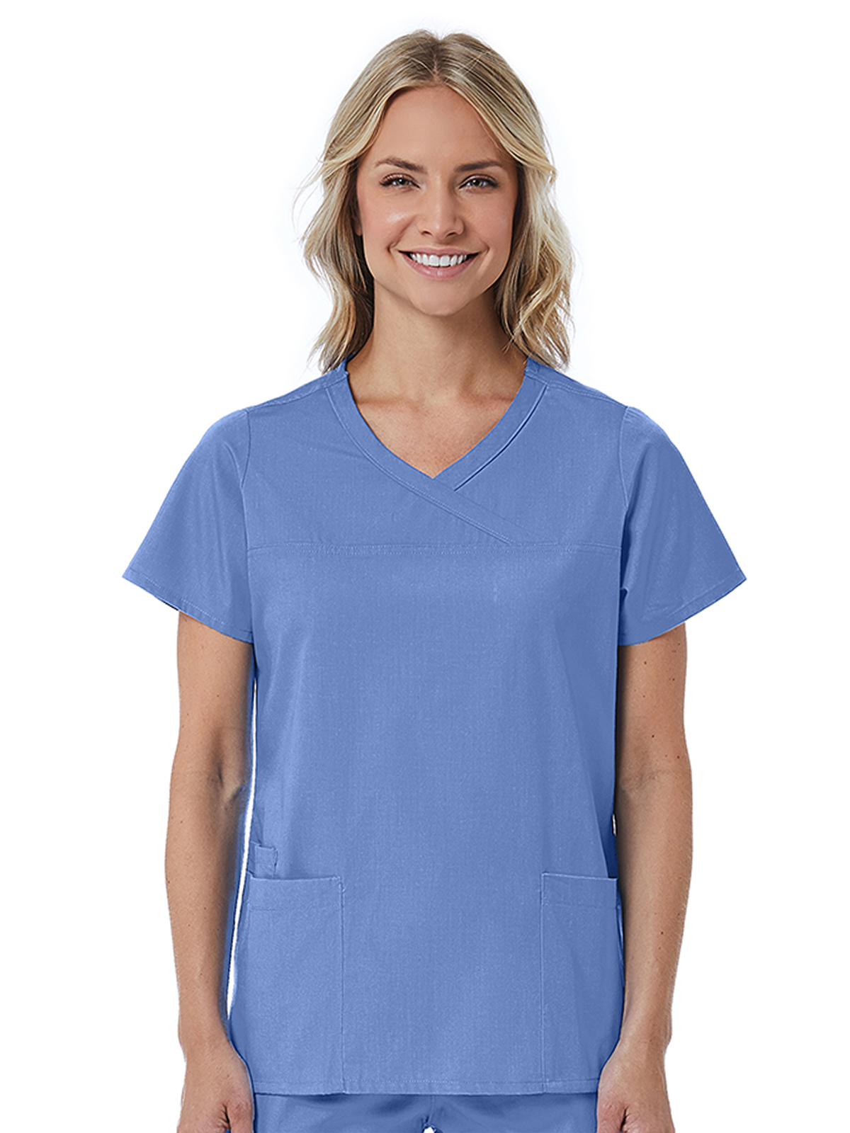Maevn - Red Panda - Women's Three-Pocket Curved Mock Wrap Top 4