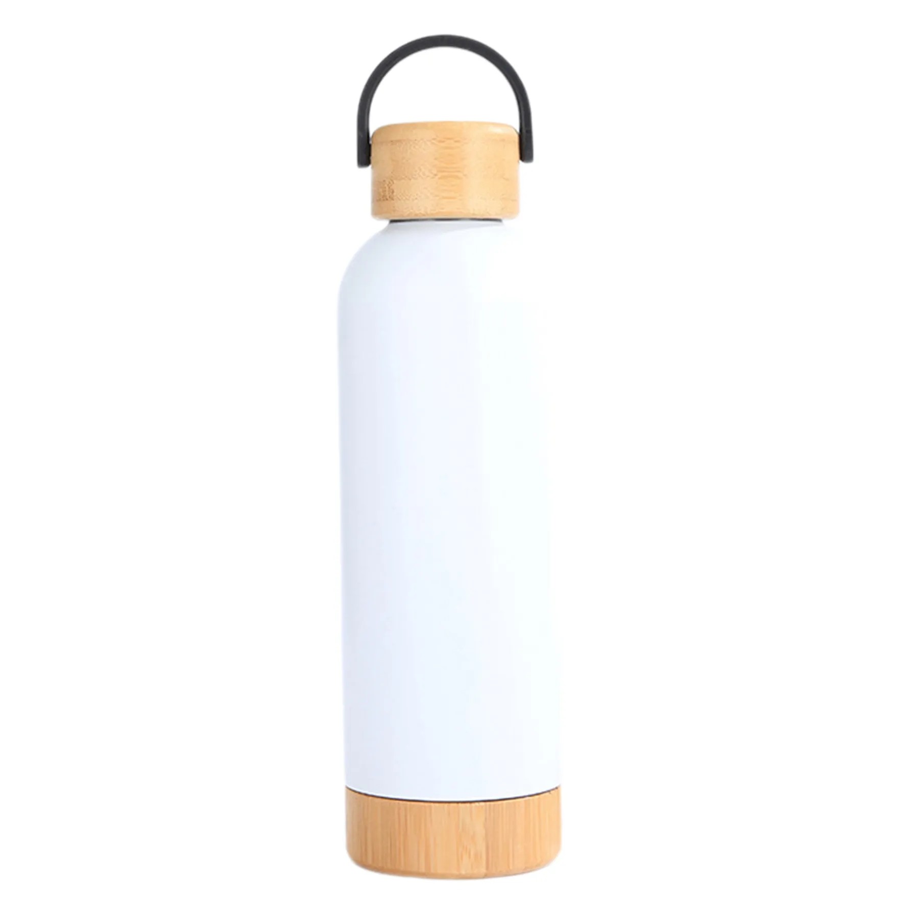 24Oz Stainless Steel Water Bottle W/ Bamboo Lid, custom water bottle with logo imprint 5