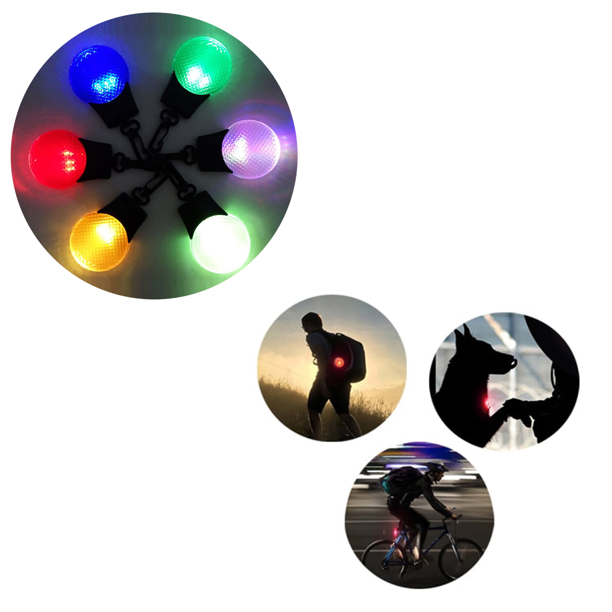 LED Safety Light Keychain with Reflective Shell 7