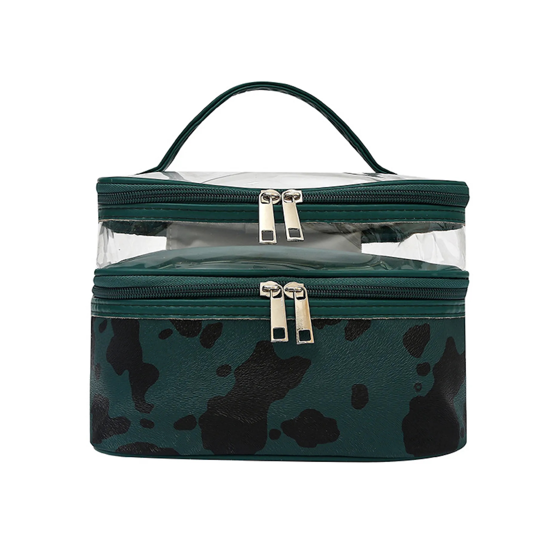 Cows Double Layer Travel Storage Cosmetic Cases 4