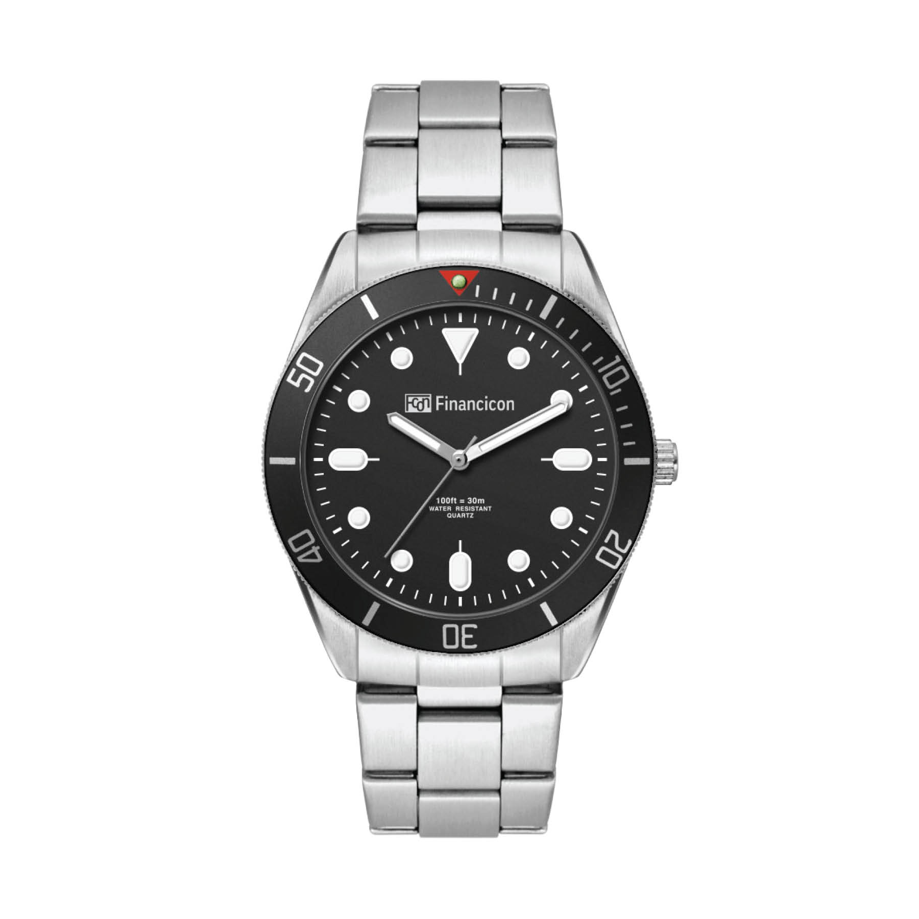 42MM, SILVER METAL CASE, BK BEZEL, 3-HAND MVT 3