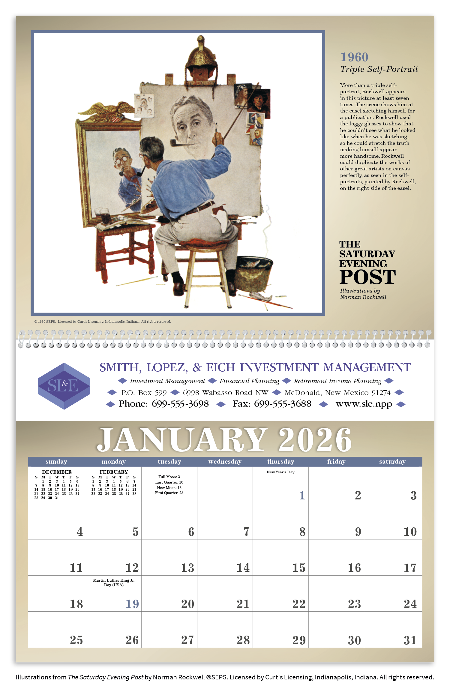 Triumph® Calendars The Saturday Evening Post Illustrations by Norman Rockwell Calendar 45