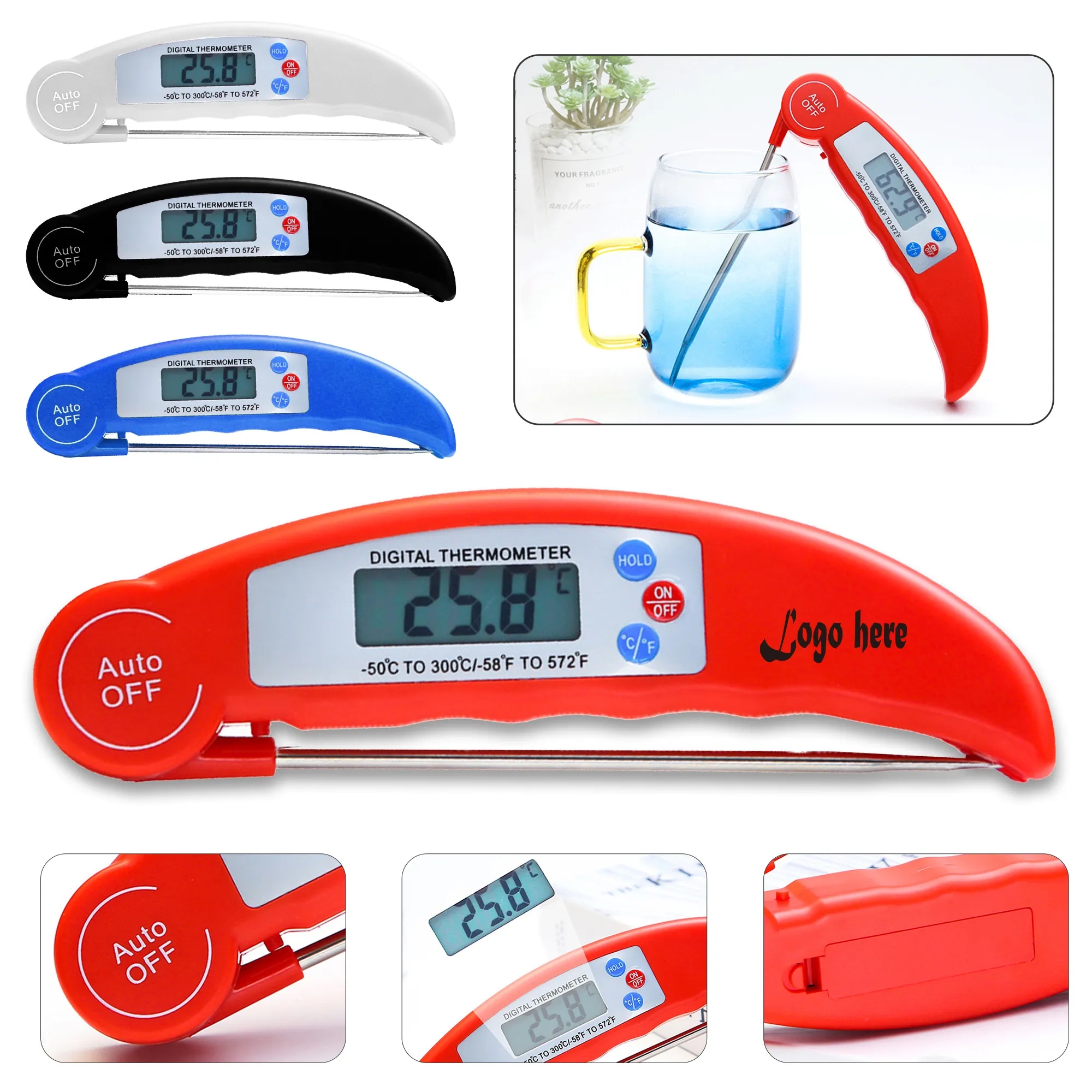 Instant Read Meat Thermometer for Grill and Cooking