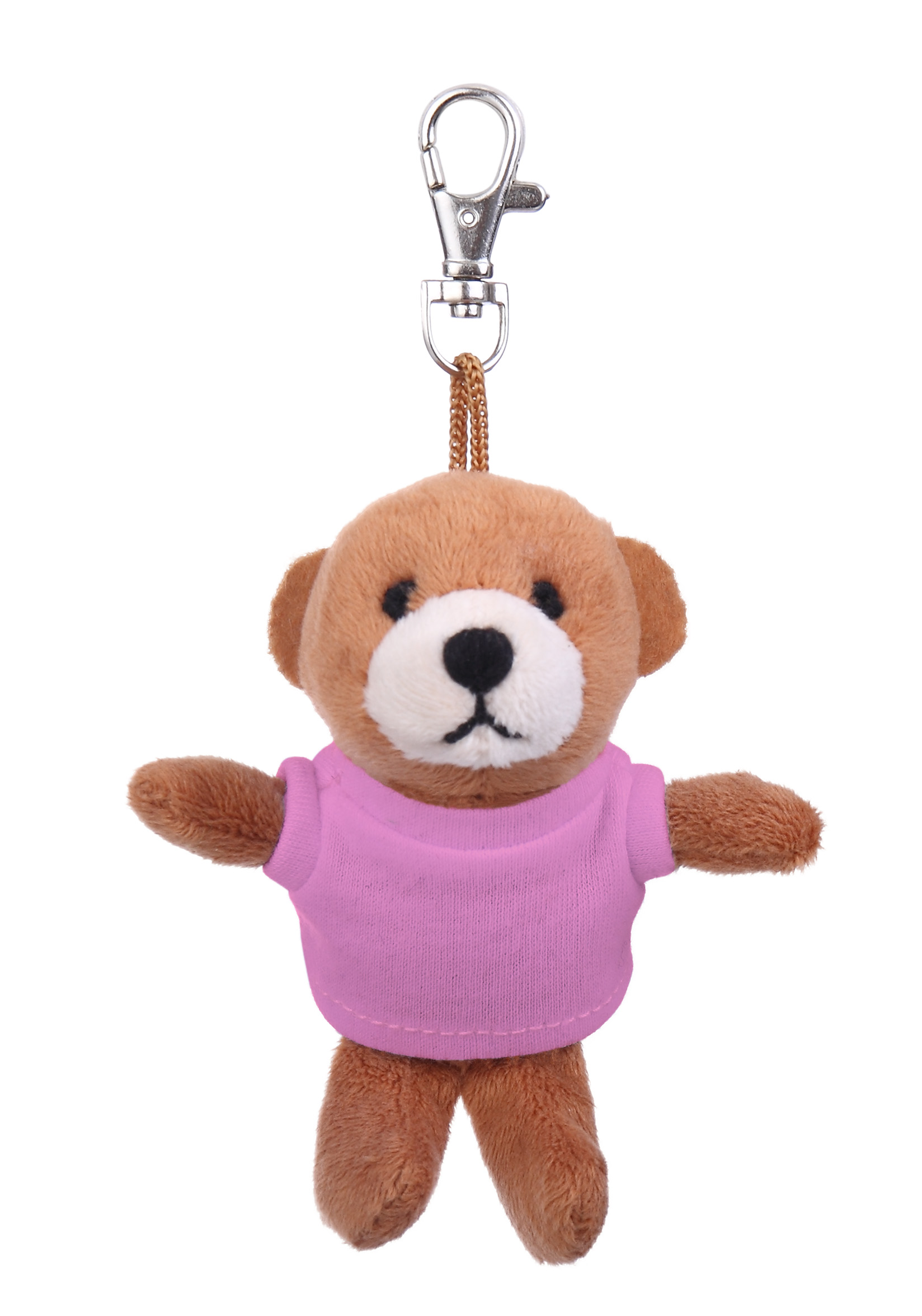 Soft Plush Brown Bear Keychain with Tee 14